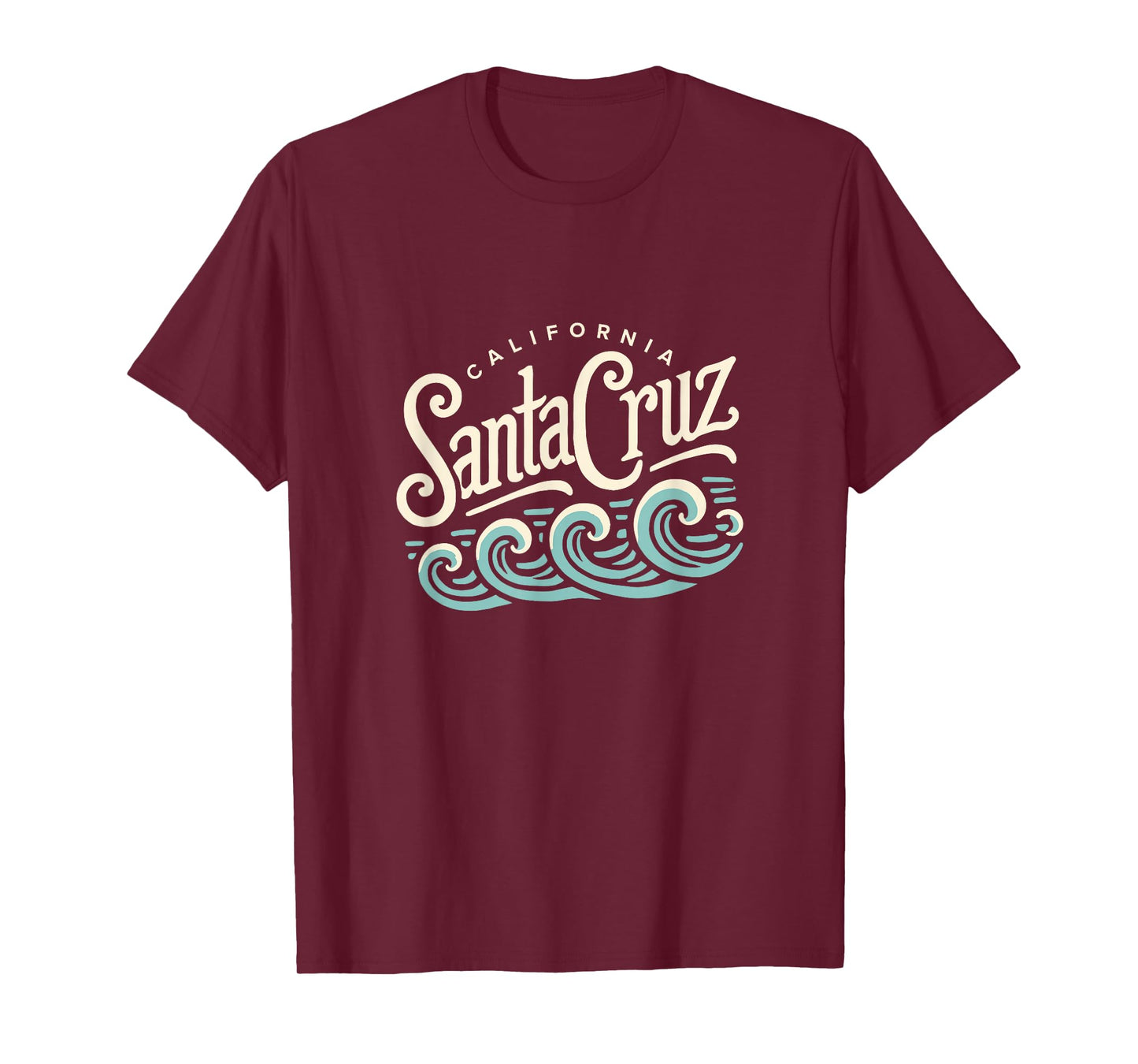 Santa Cruz California - Vintage Beach Waves - Central Coast T-Shirt