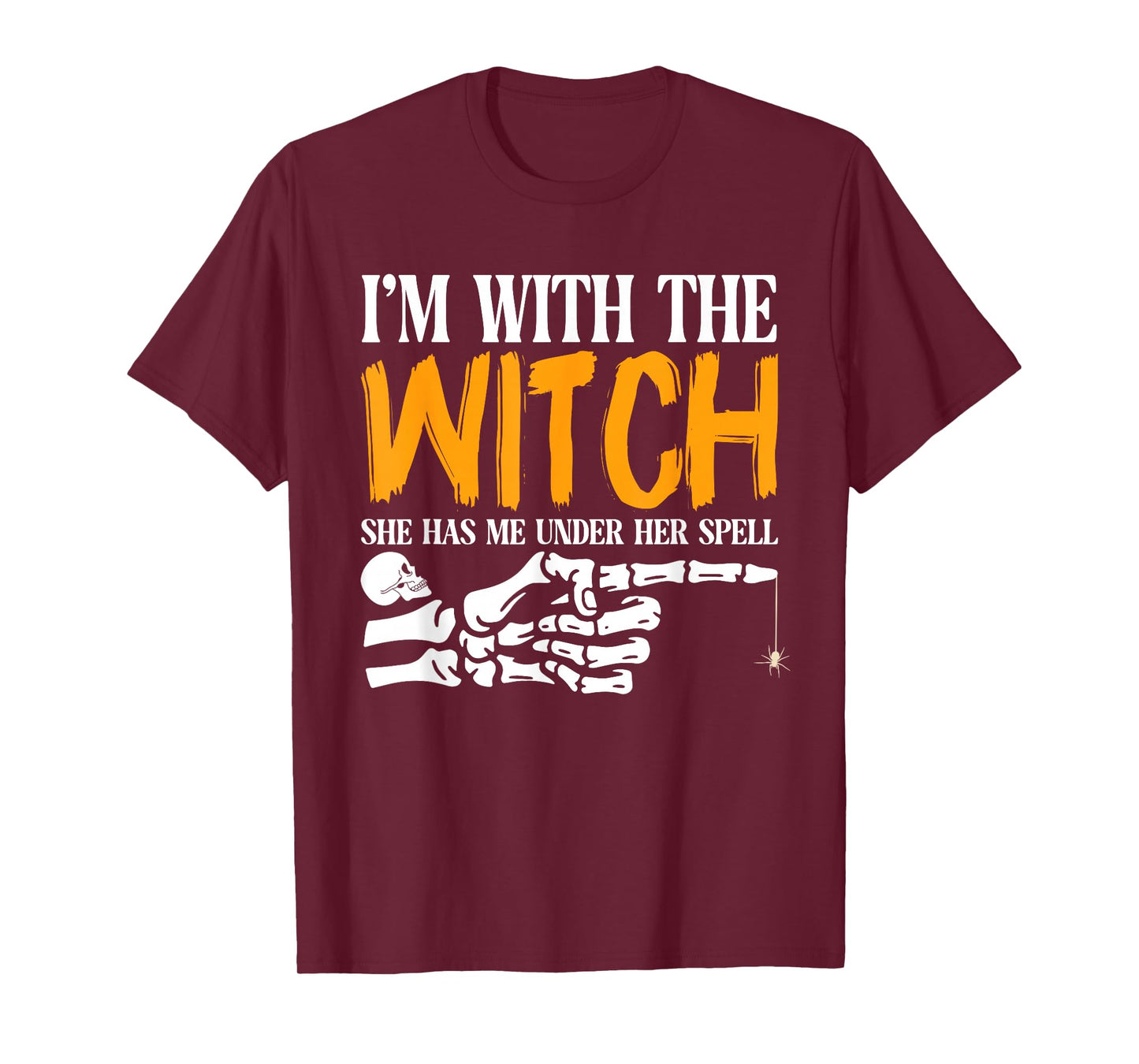 I'm with The Witch Funny Halloween Couple Costume Party T-Shirt