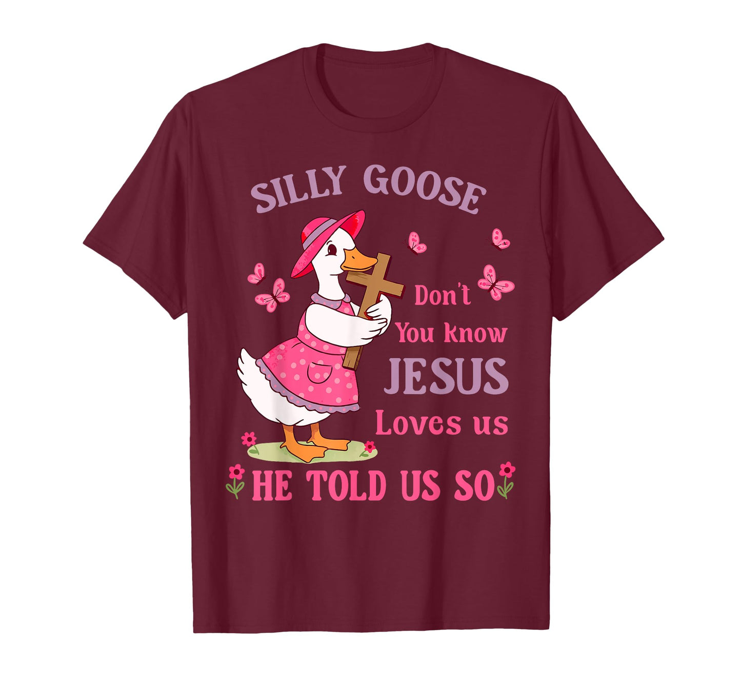 Christian Kids Silly Goose Jesus Loves You T-Shirt