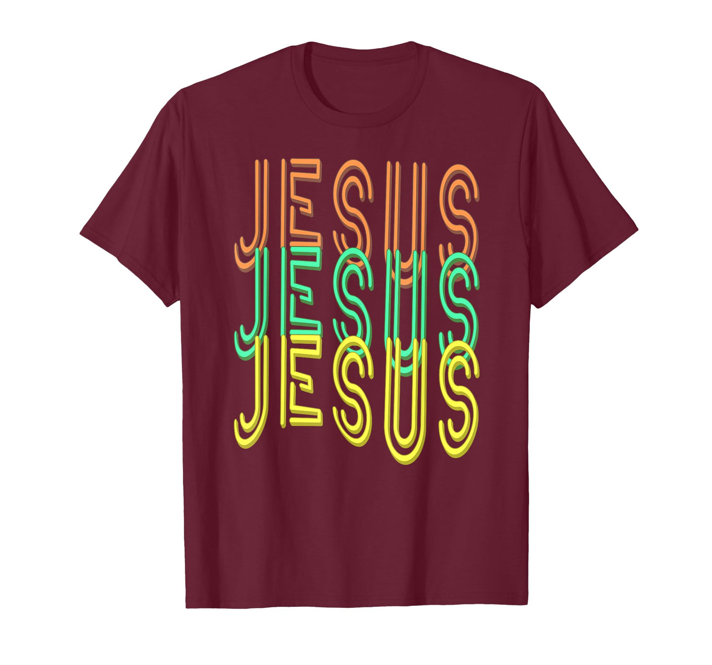 Jesus Jesus Jesus (Simulated Neon Sign Font) T-Shirt