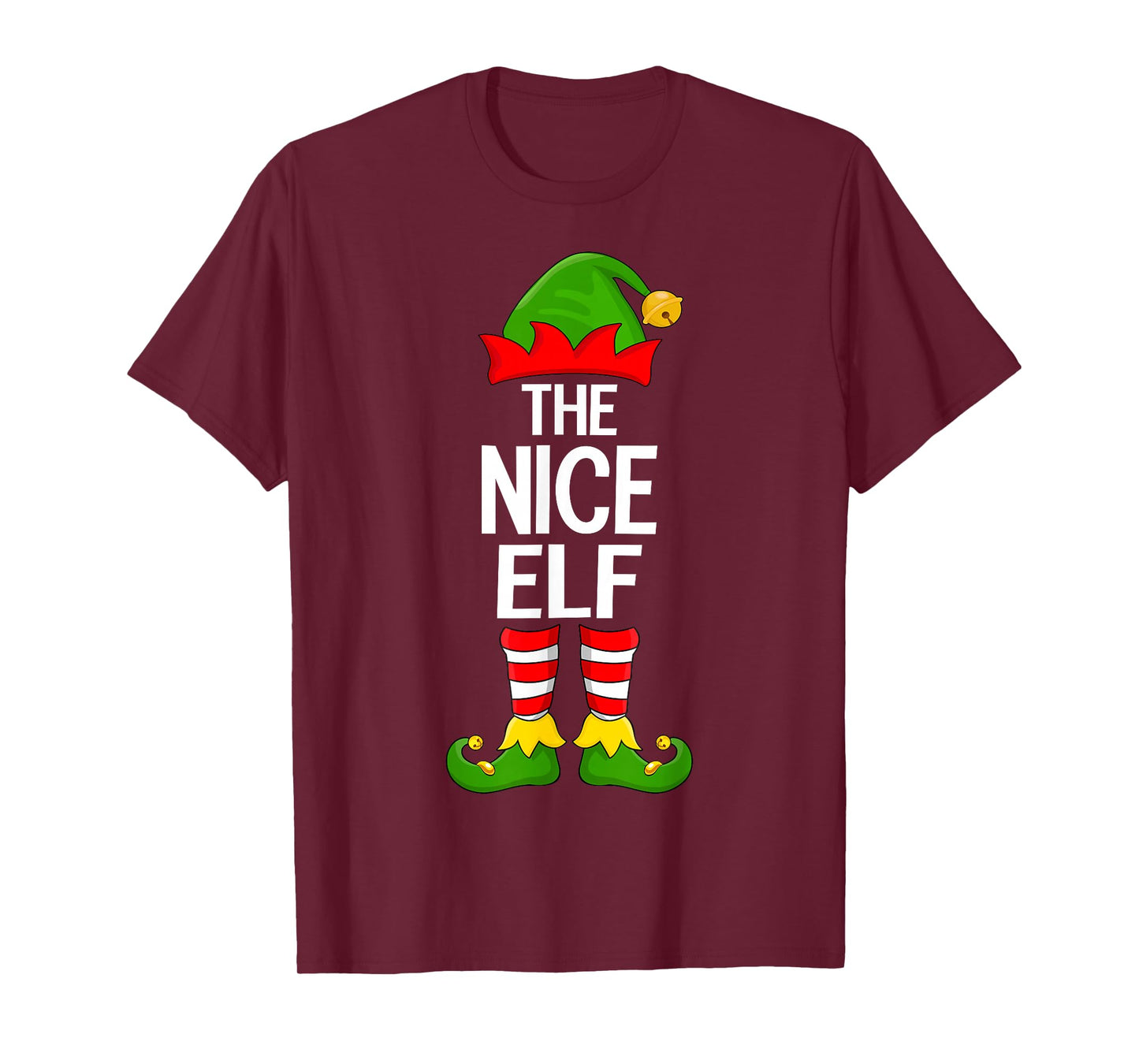 Nice Elf Xmas Matching Family Elf Squad Christmas T-Shirt