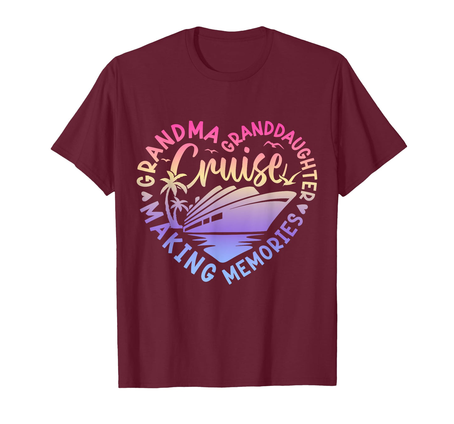 Grandma Granddaughter Memories For Cruise Vacation T-Shirt