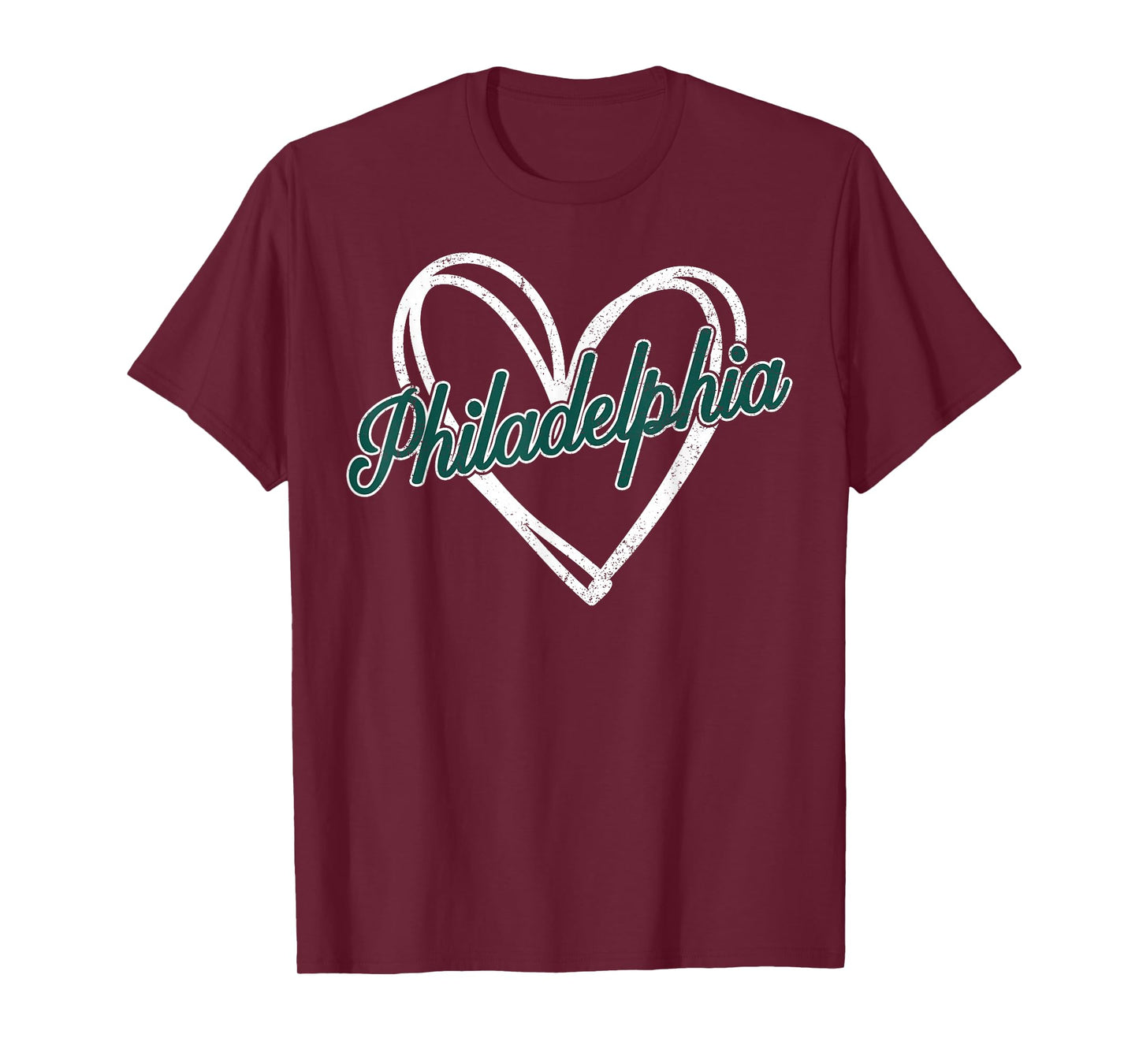 Vintage Philadelphia Retro Tee Heart Women Girl Kids T-Shirt