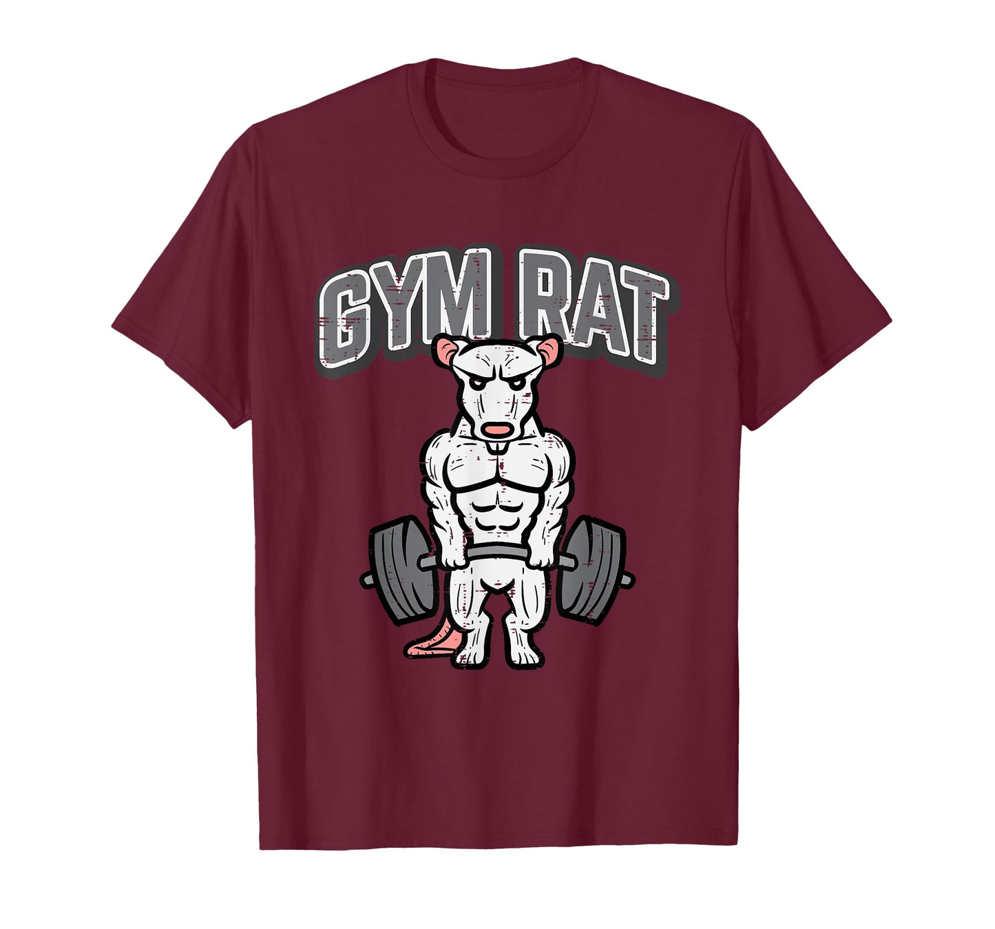 Gym Deadlift Funny Workout Rat Fitness Training Men Women T-Shirt