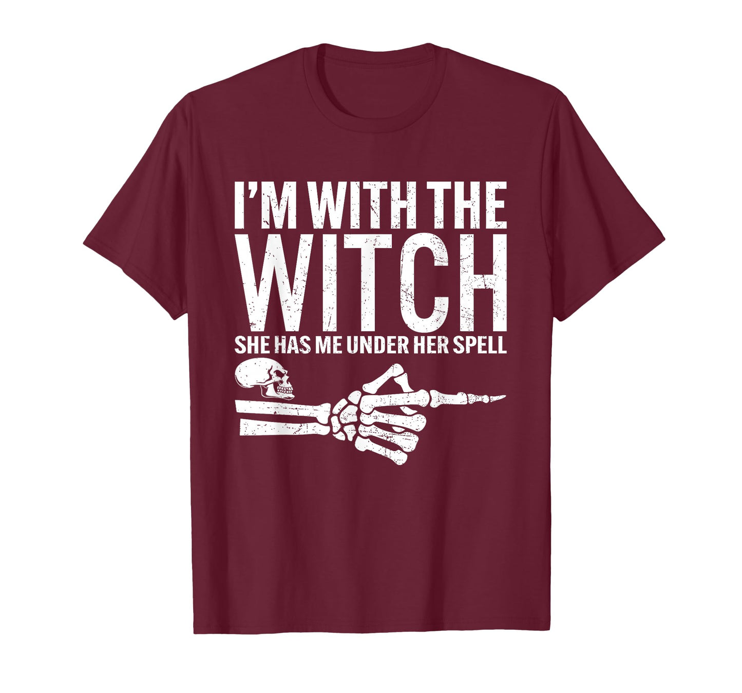 I'm with The Witch Funny Halloween Couple Costume Party T-Shirt