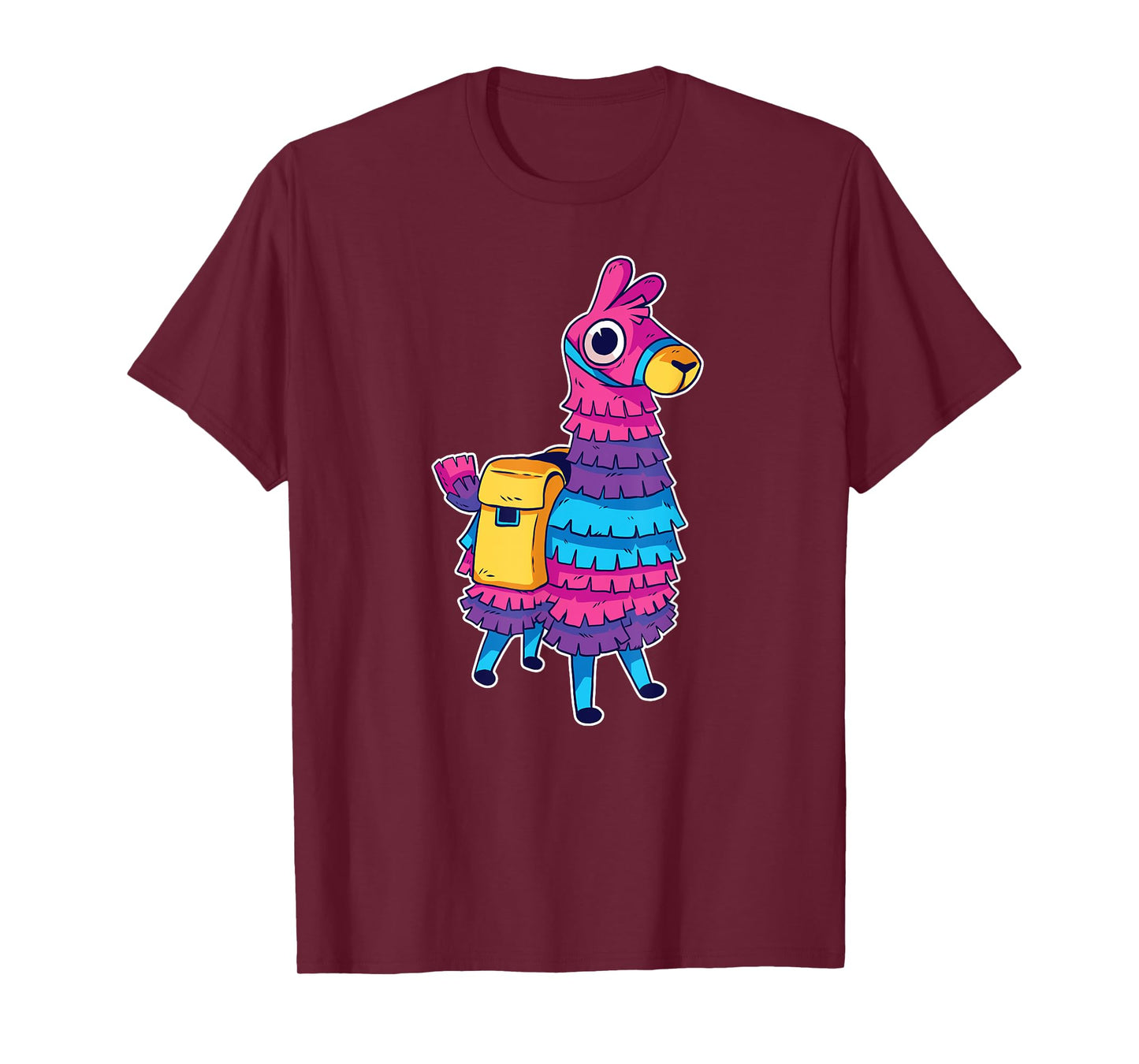 Funny Loot Llama Pinata With Yellow Saddlebag Artwork T-Shirt