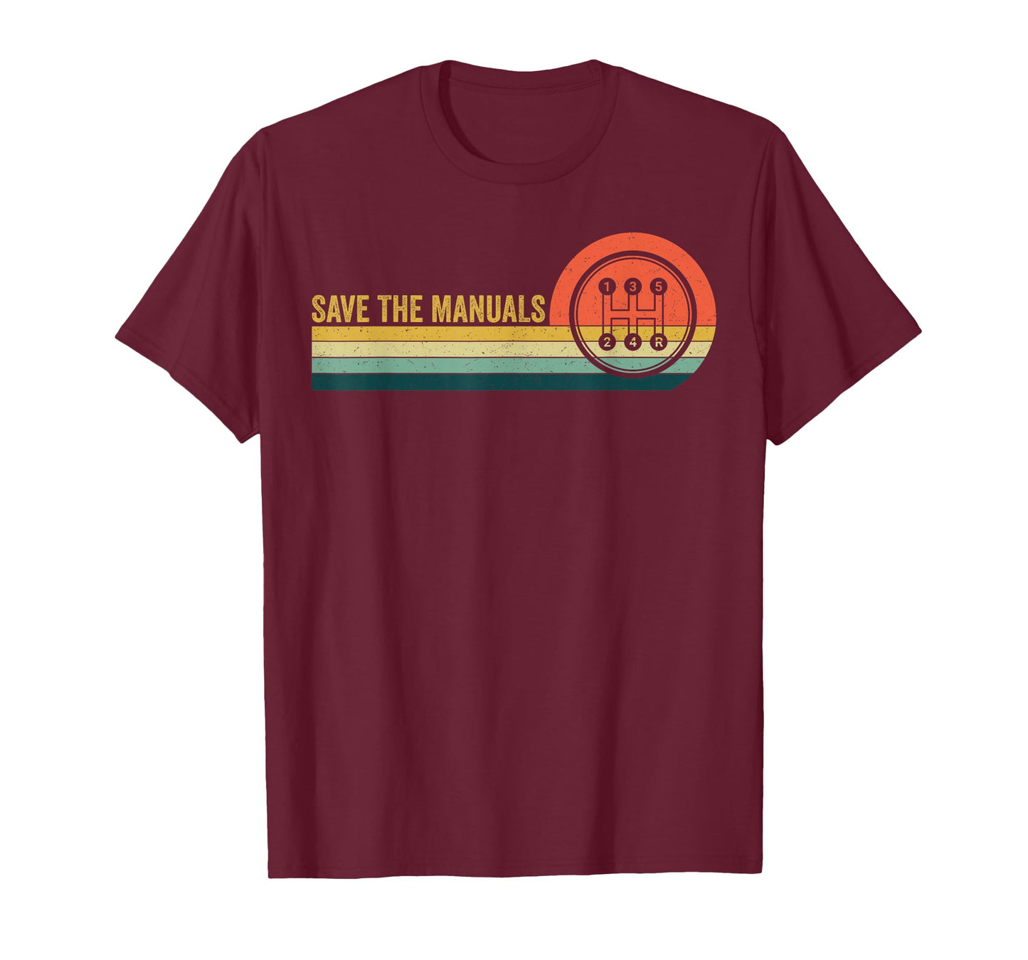 Save The Manuals 5 Speed Manual Transmission Three Pedals T-Shirt