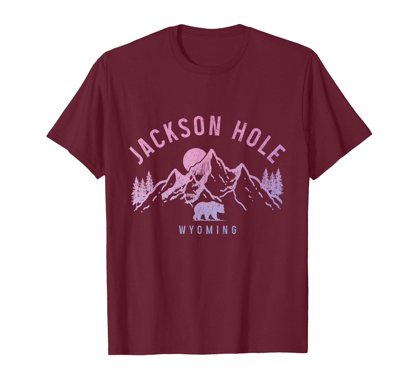 Jackson Hole Wyoming Mountains Bear Nature Vintage T-Shirt