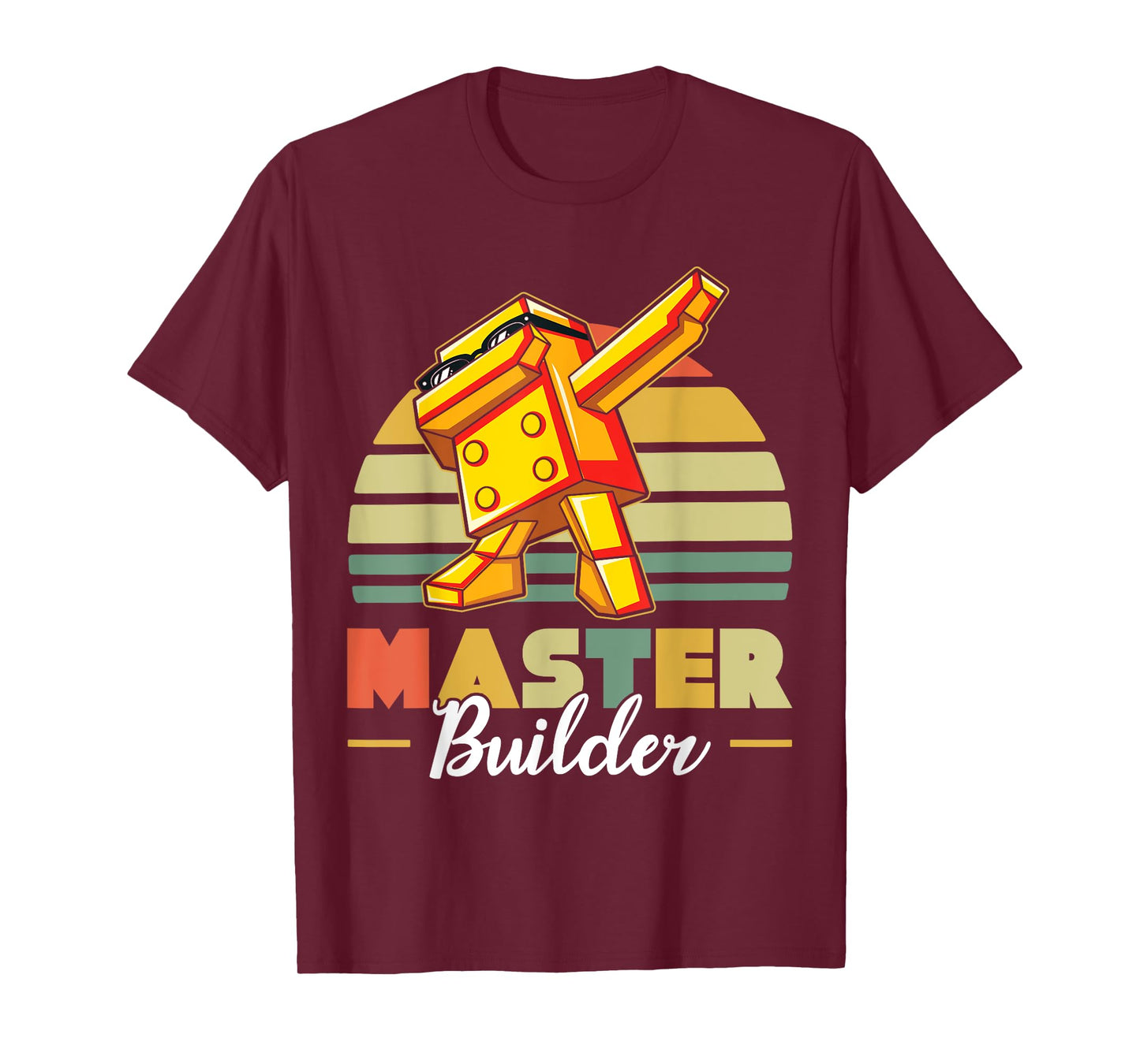 Master Builder Dabbing Block Building Brick Builder Vintage T-Shirt