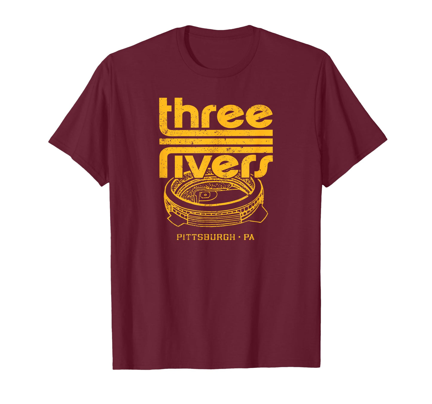 Three Rivers Stadium Pittsburgh PA Vintage 70s Sports Venue T-Shirt