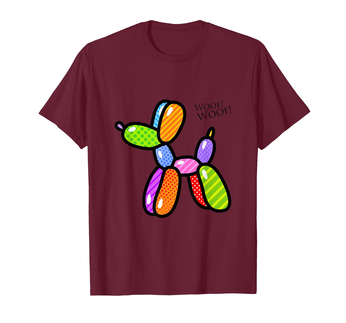 Poodle Dog Balloon Animal Illustration Graphic Designs T-Shirt