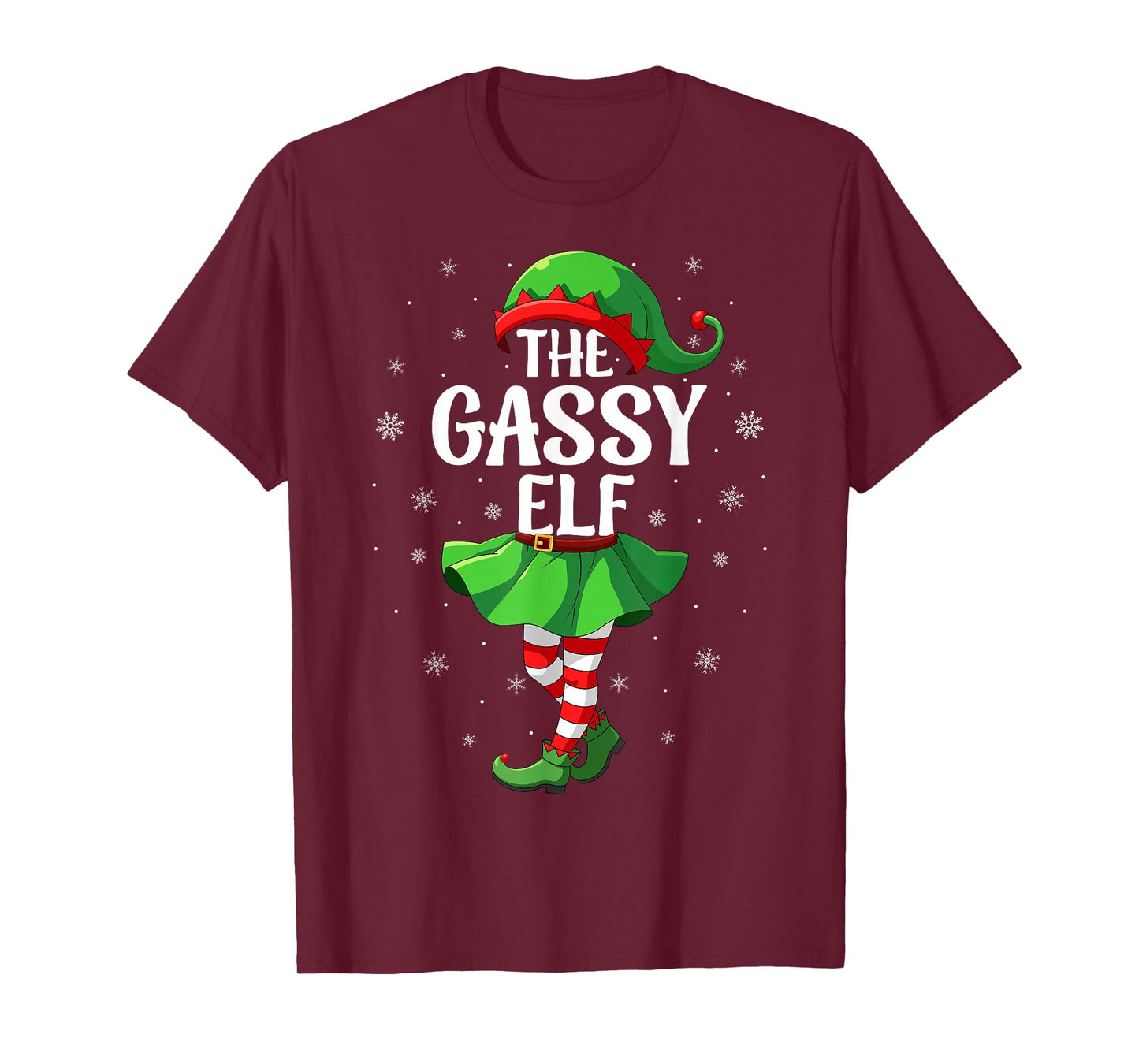 Gassy Elf Christmas Girls Women Elf Squad Xmas Family T-Shirt