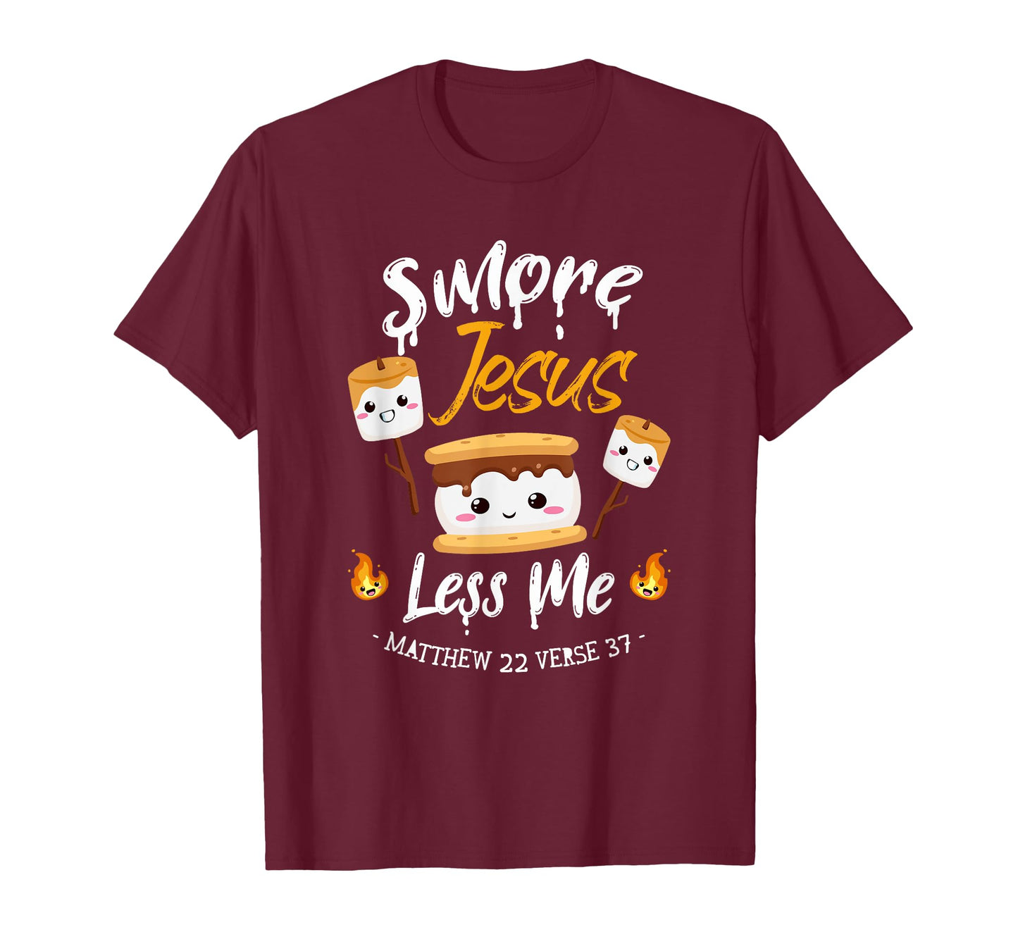 S'more And Jesus Less Me Christian Camping Camper Lover T-Shirt