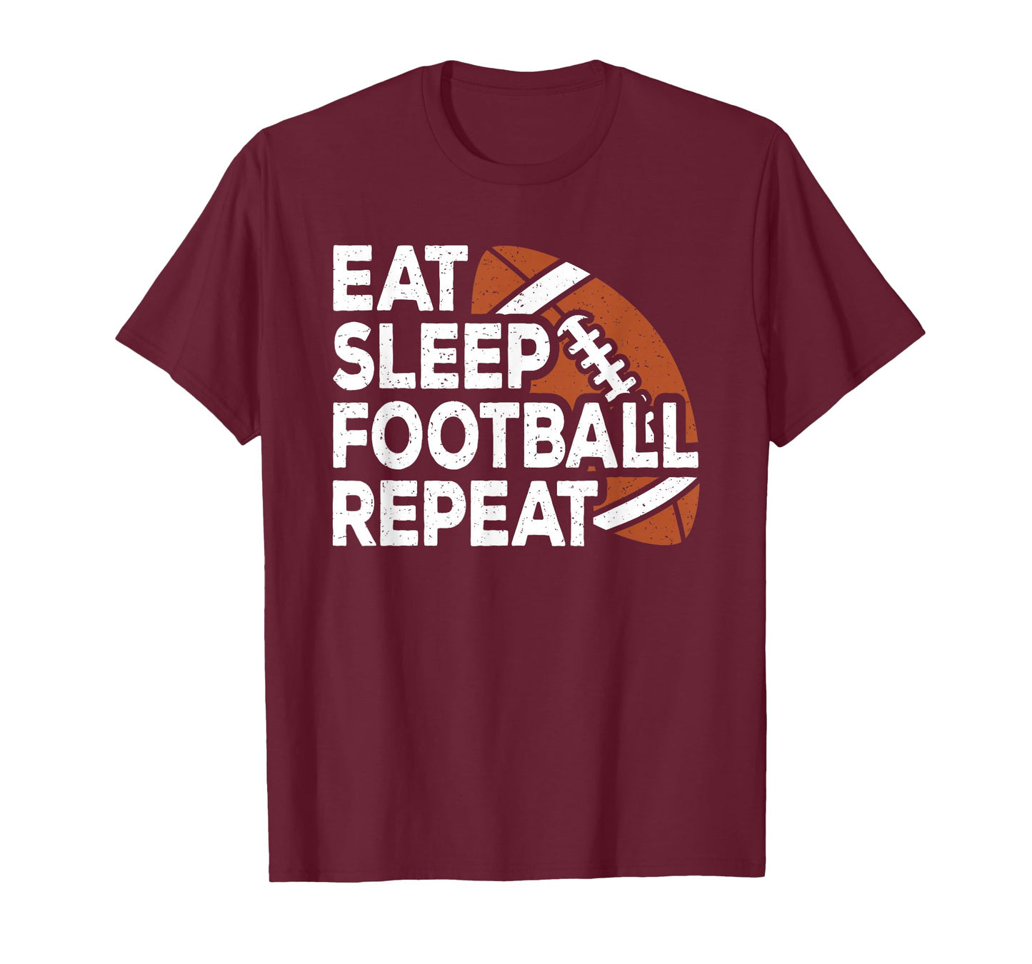 Eat Sleep Football Repeat American Football Men Boys Kids T-Shirt