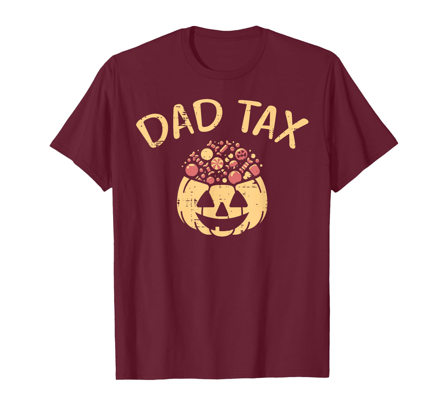 Halloween Pumpkin Candy Dad Tax Funny Costume Daddy Papa Men T-Shirt