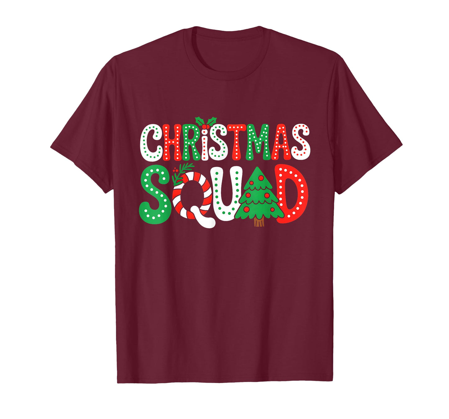 Groovy Christmas Squad Xmas Tree Family Matching Pajamas T-Shirt