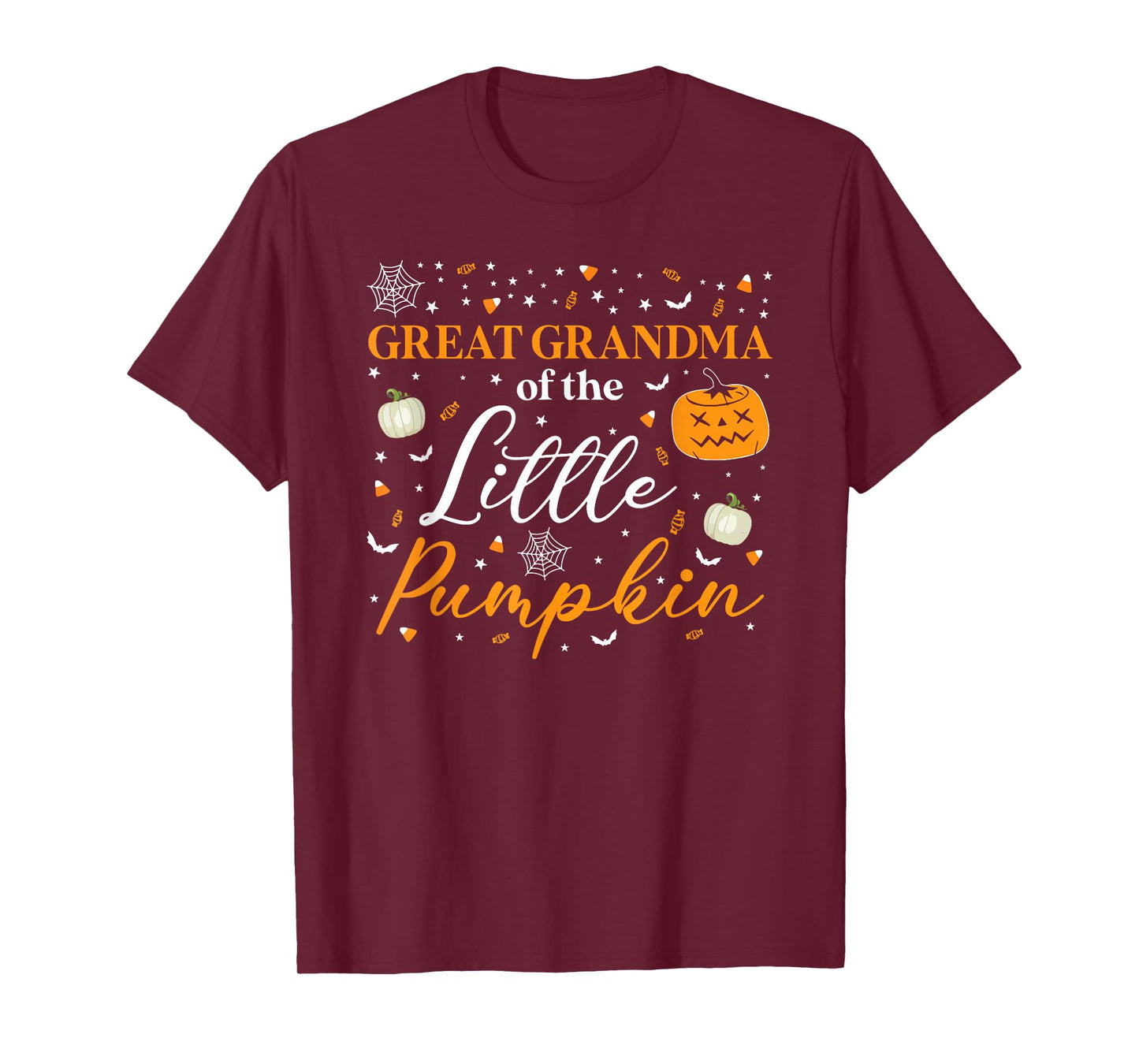 Halloween Great Grandma of The Little Pumpkin Grandmother T-Shirt