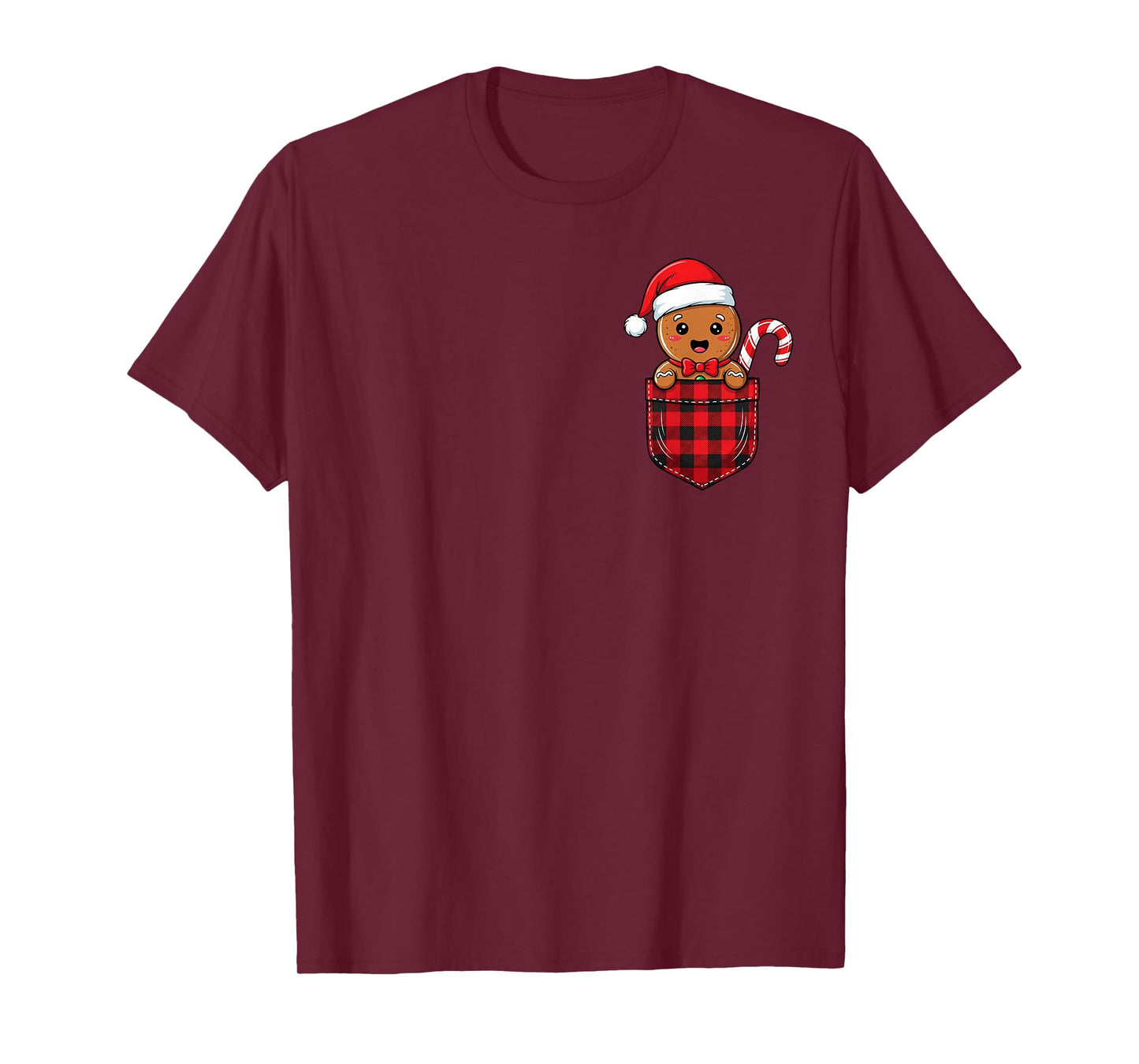 Gingerbread in Pocket Funny Christmas Cookie Boys Girls T-Shirt