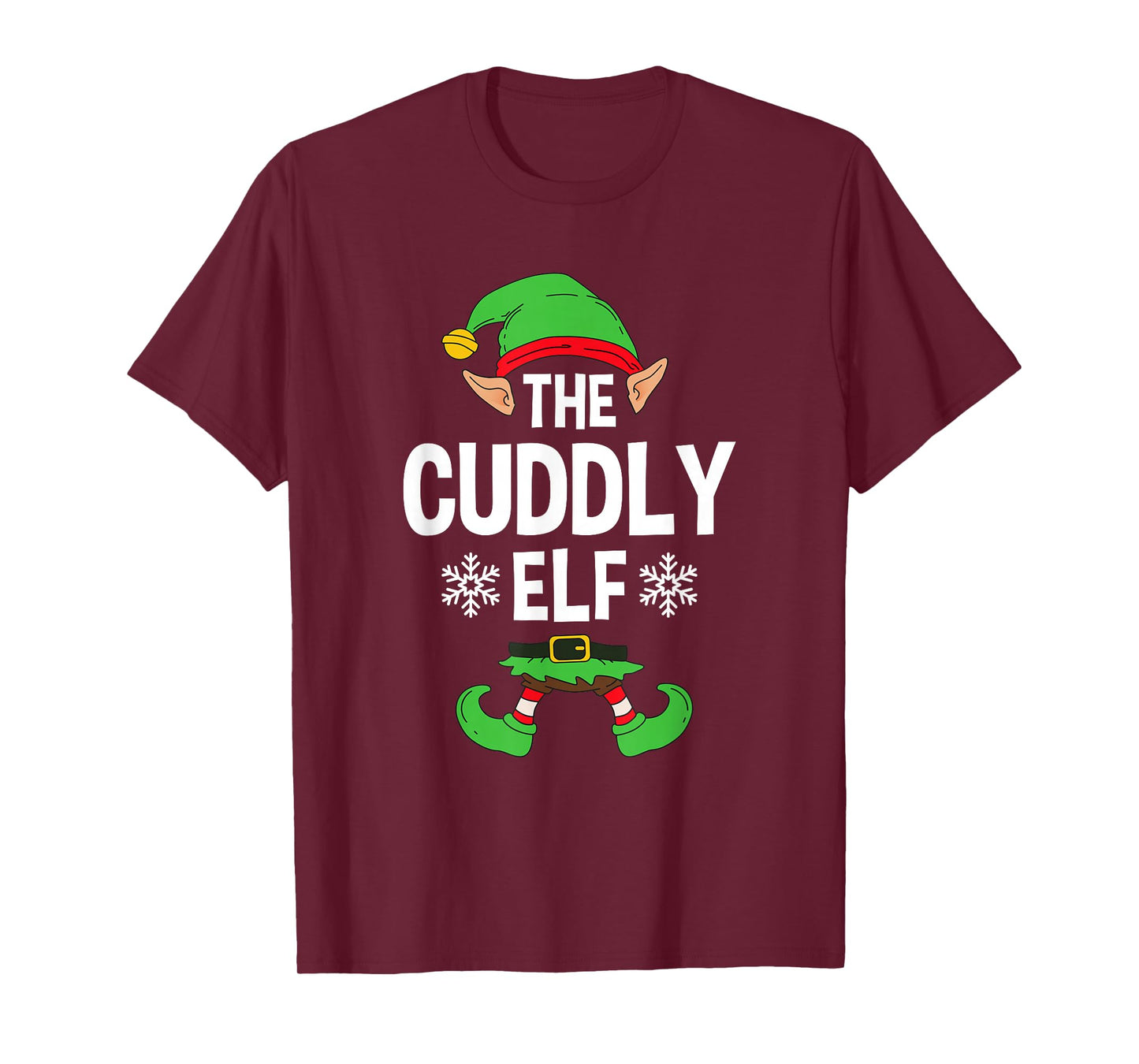 The Cuddly Elf Party Family Group Matching X-Mas Saying T-Shirt