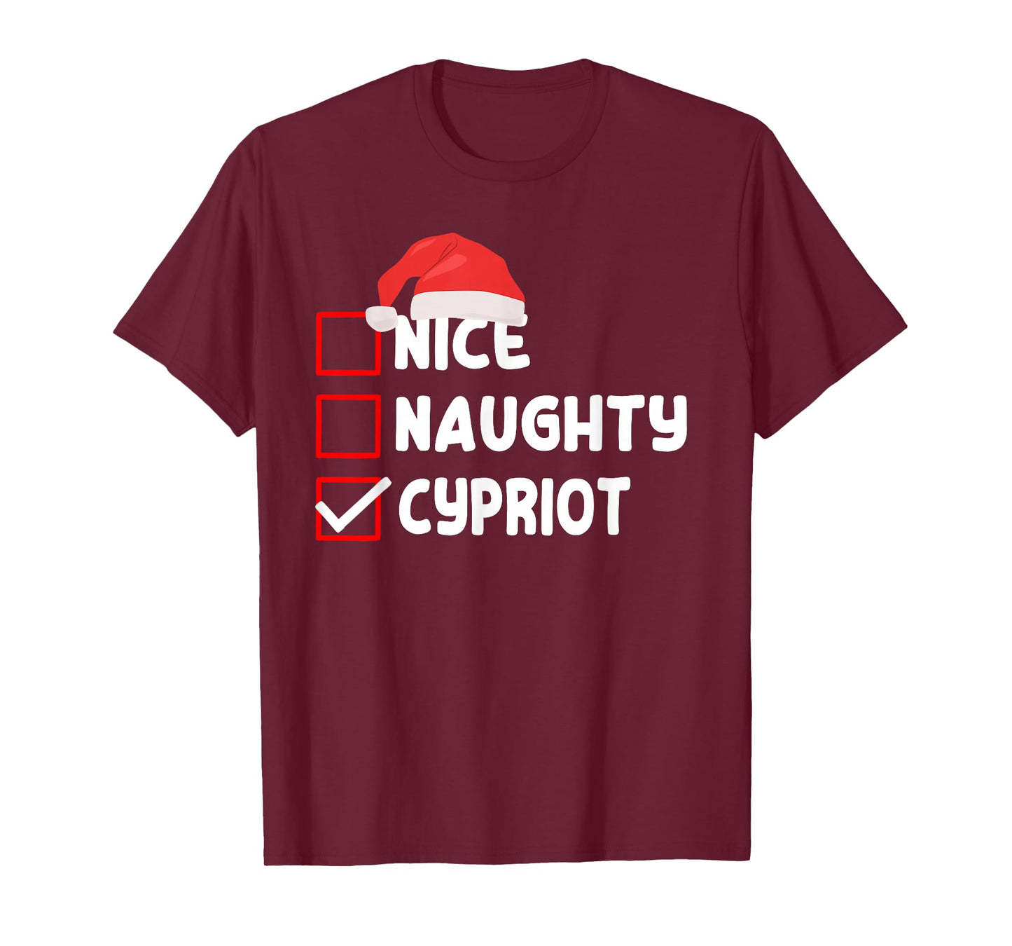 Funny Cyprus Christmas Costume Cypriot Santa Humor T-Shirt