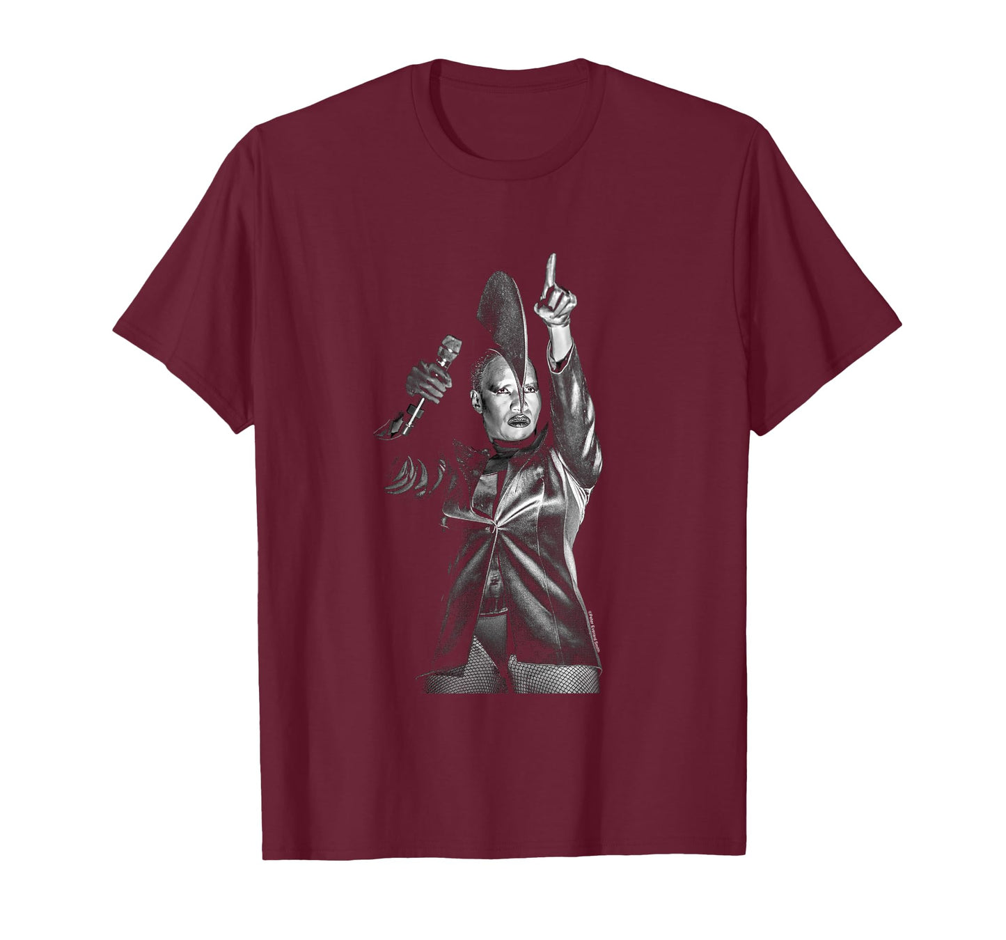 Grace Jones On Stage Black And White By Everard Smith T-Shirt