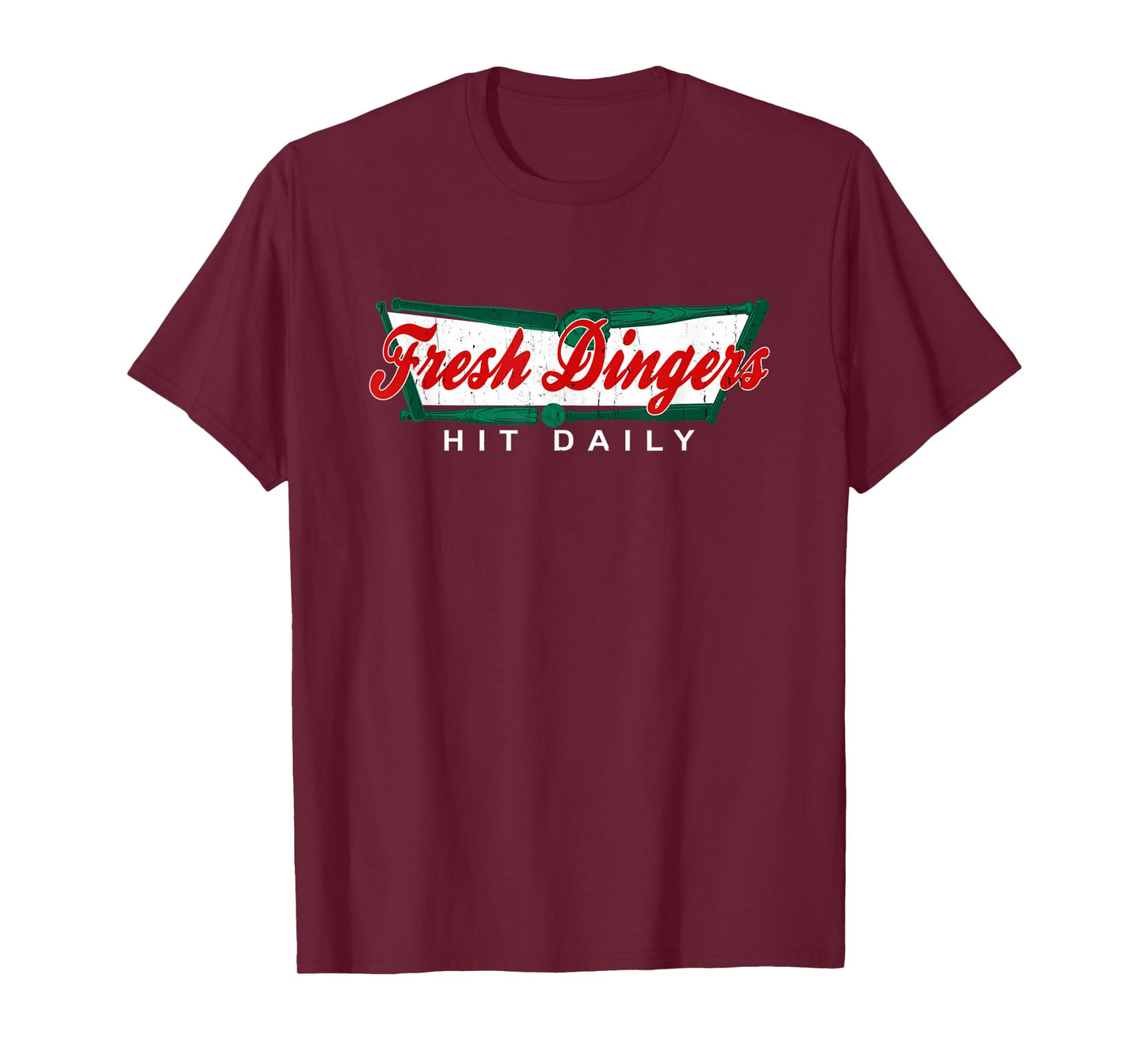 Don't Bunt Hit Fresh Dingers Funny Baseball Softball Game T-Shirt
