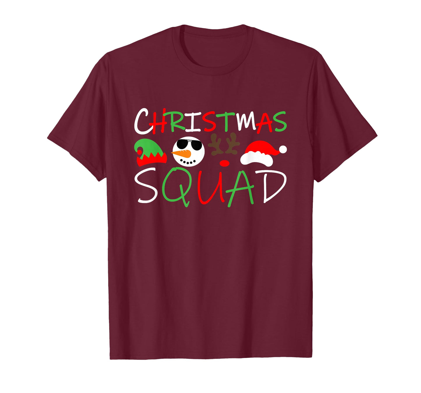 Christmas Squad Reindeer Elf Santa Snowman Xmas Family T-Shirt