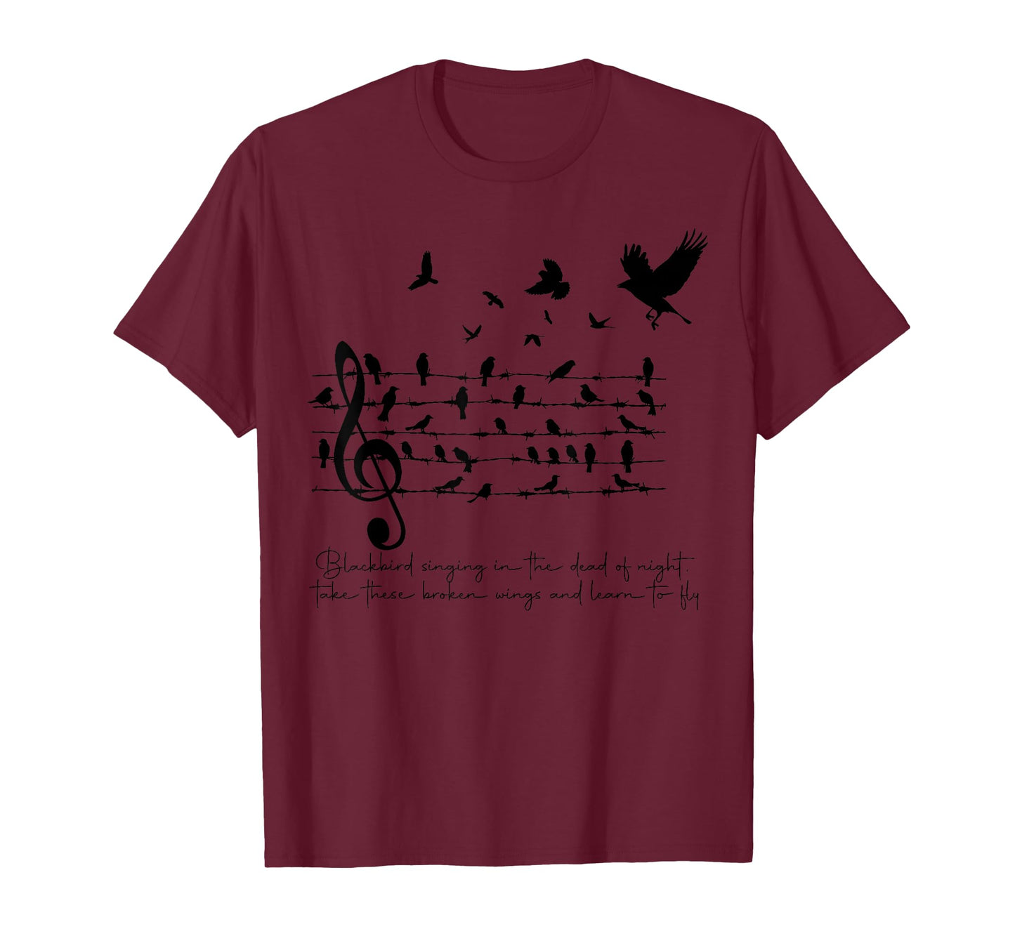 Blackbird Singing In the Dead of Night. T-Shirt