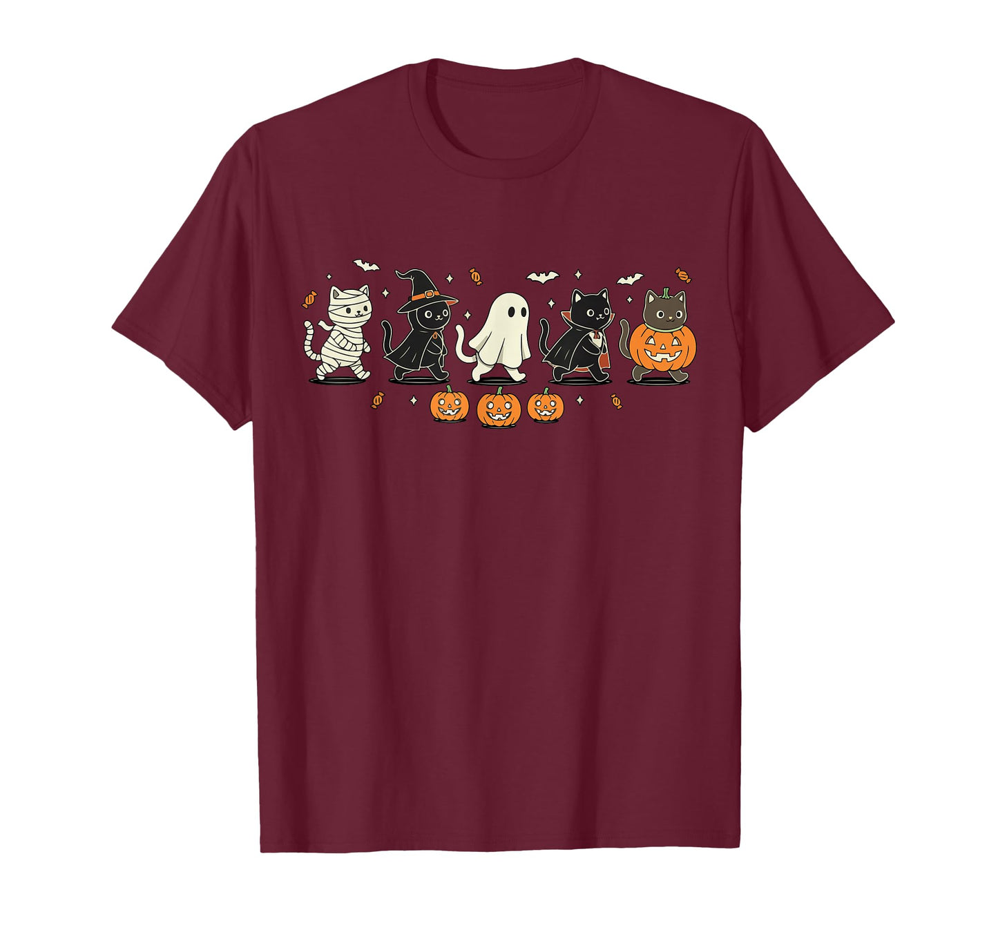 Cat Mummy Witch Ghost Halloween Costume Men Women Boys Girls T-Shirt