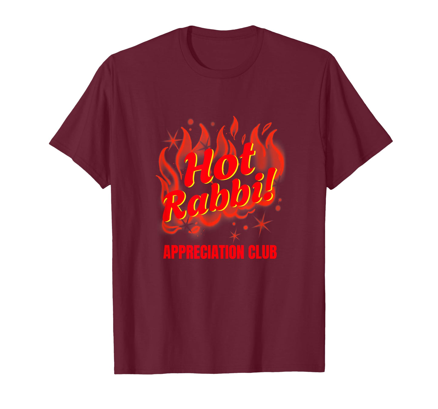 Funny Sexy Temple Hot Rabbi Appreciation Club Flames Jewish T-Shirt