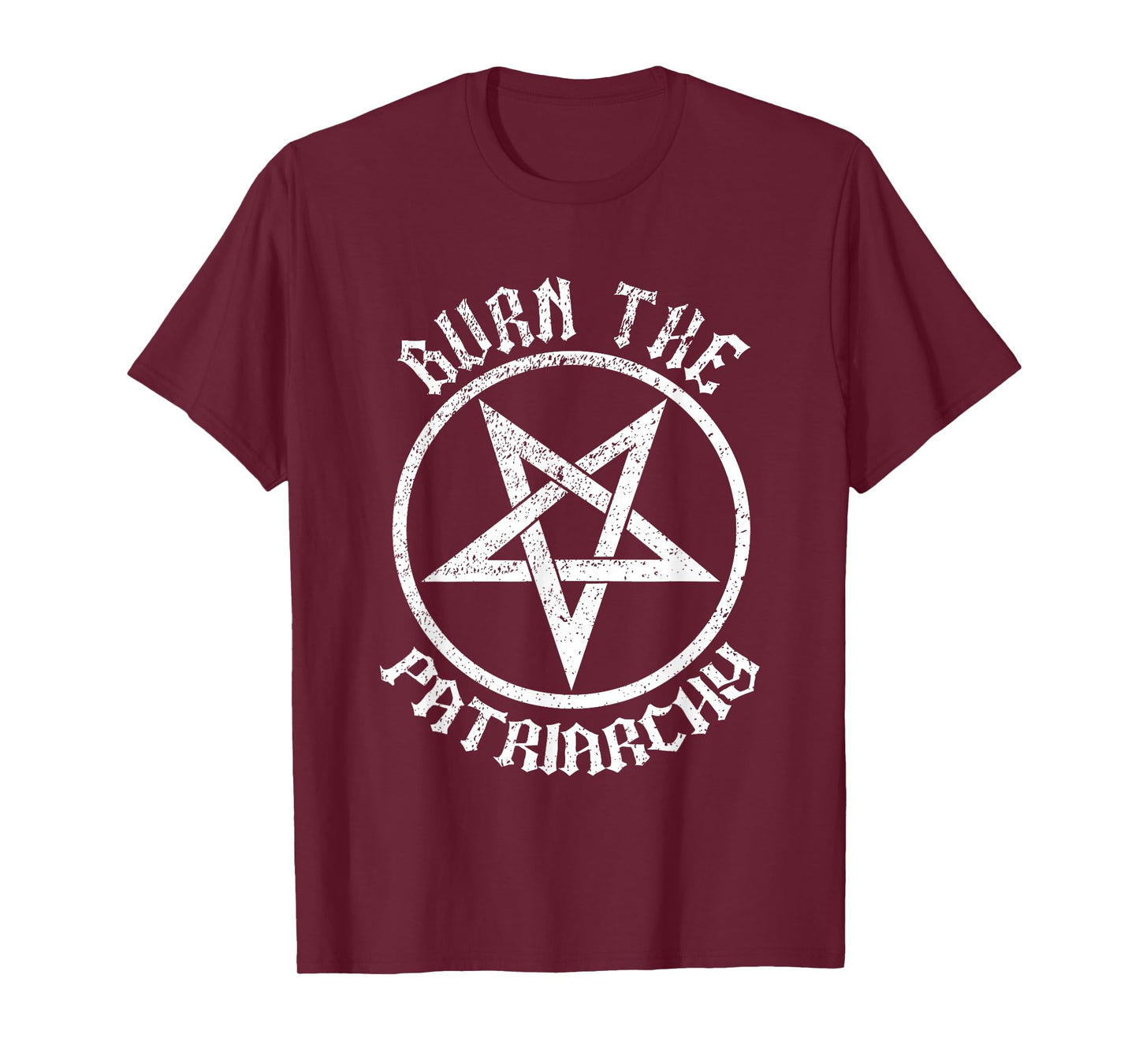 Burn The Patriarchy Feminist Witch Halloween Pentagram T-Shirt