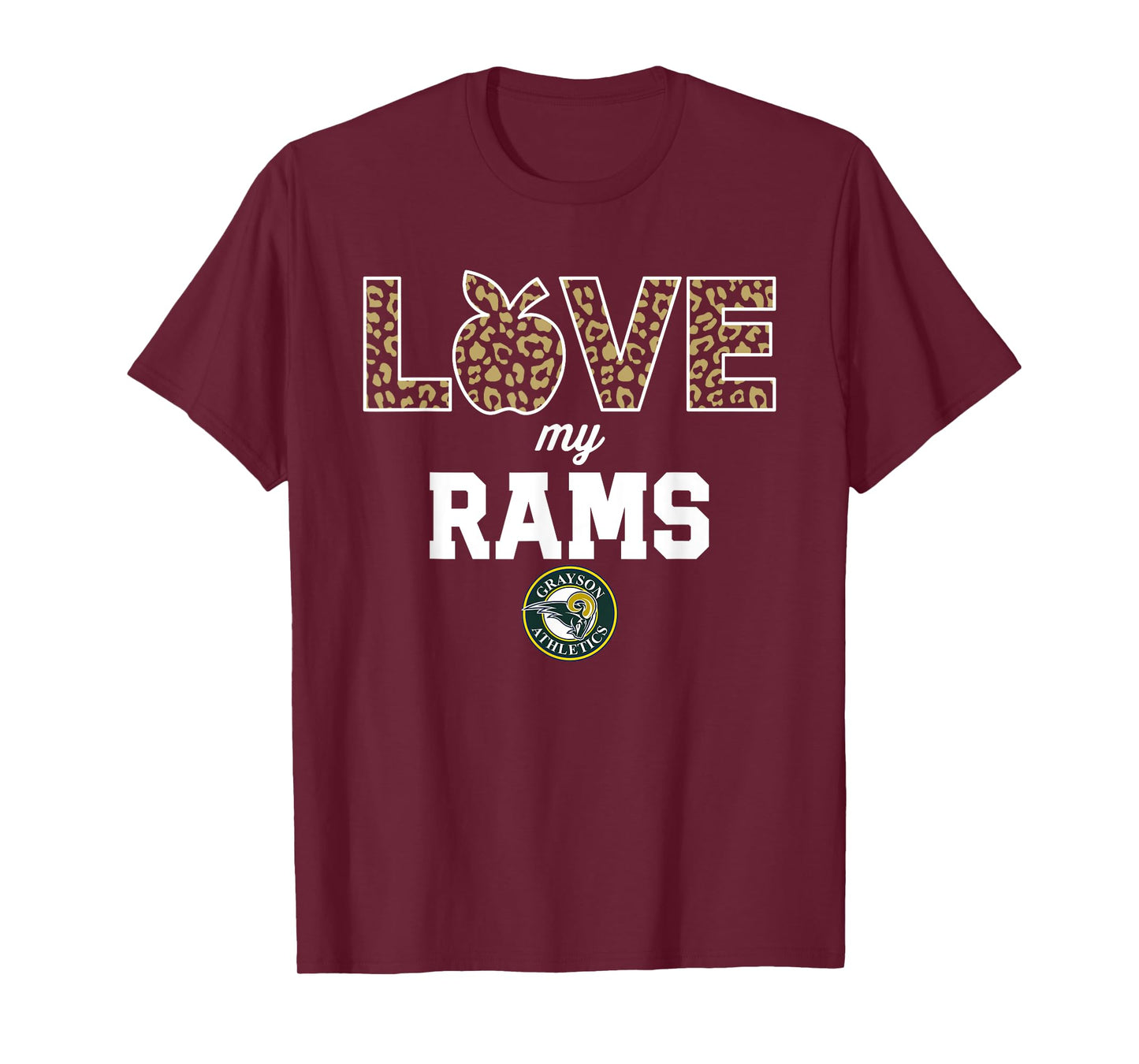 Grayson Rams Logo Love My Team HS T-Shirt