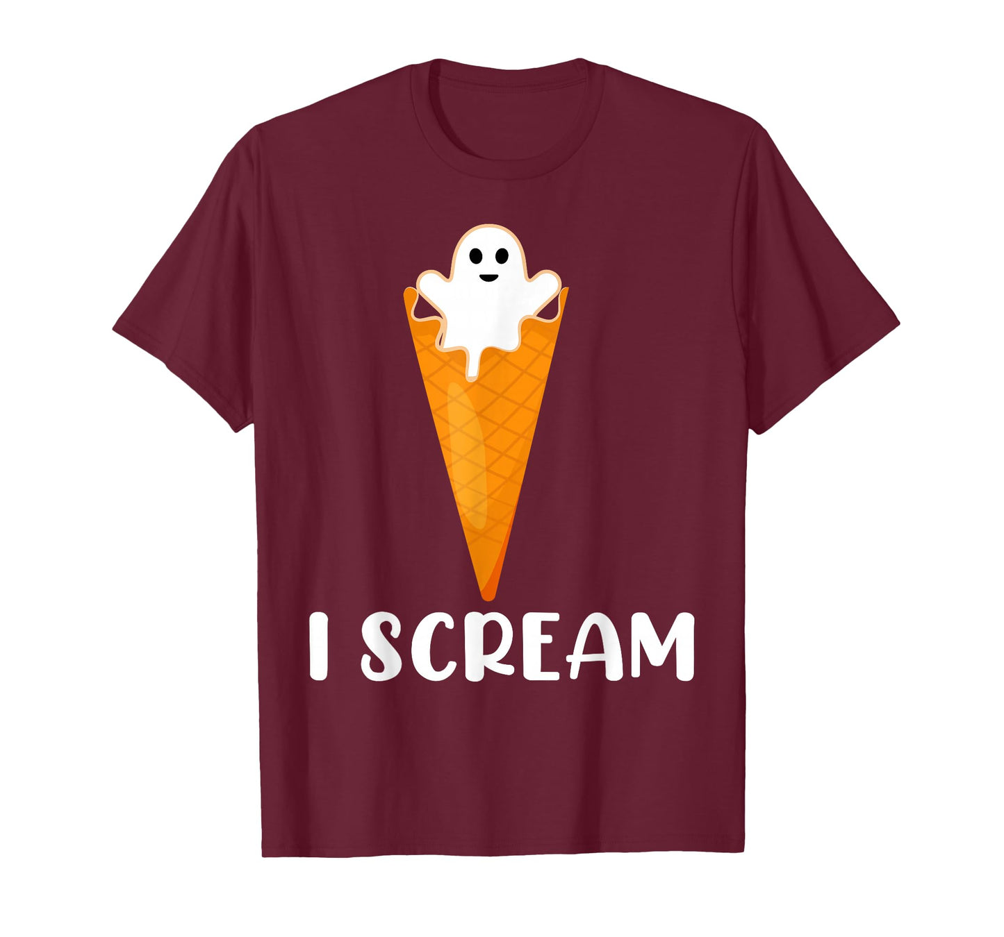 I Scream Funny Ghost Ice Cream Trick/Treat Halloween Costume T-Shirt