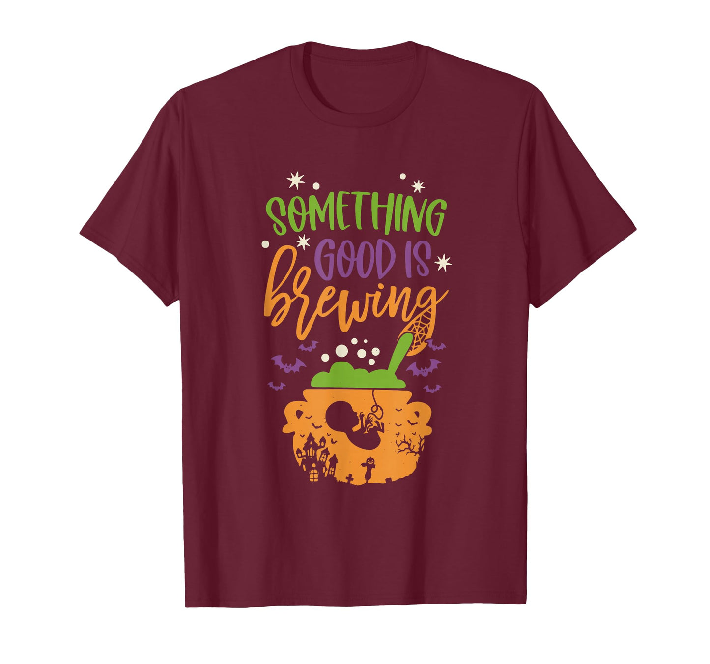 Something Good is Brewing Cauldron Witch Design T-Shirt