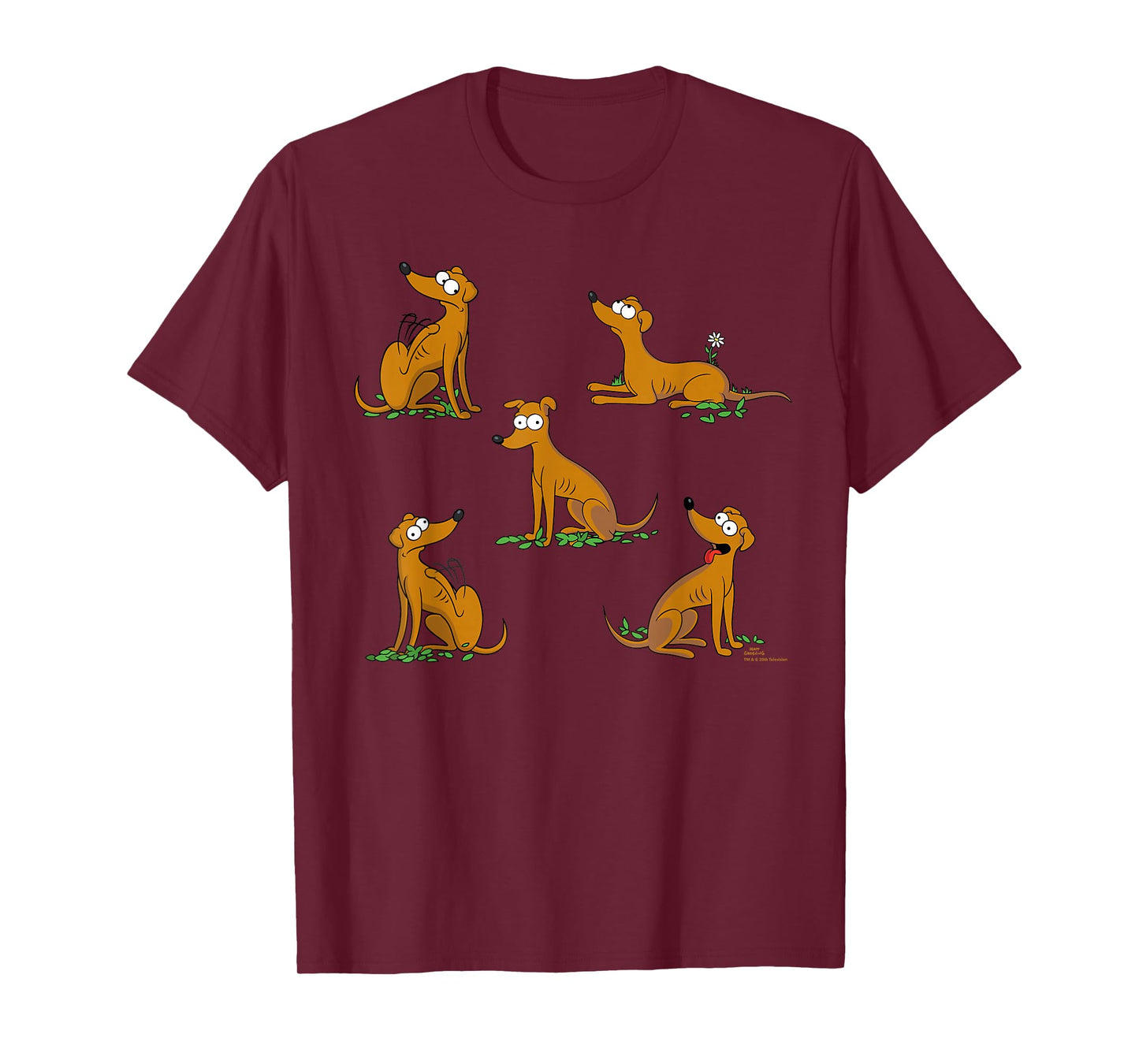 The Simpsons Santa's Little Helper Poses Pet Dog Parent T-Shirt