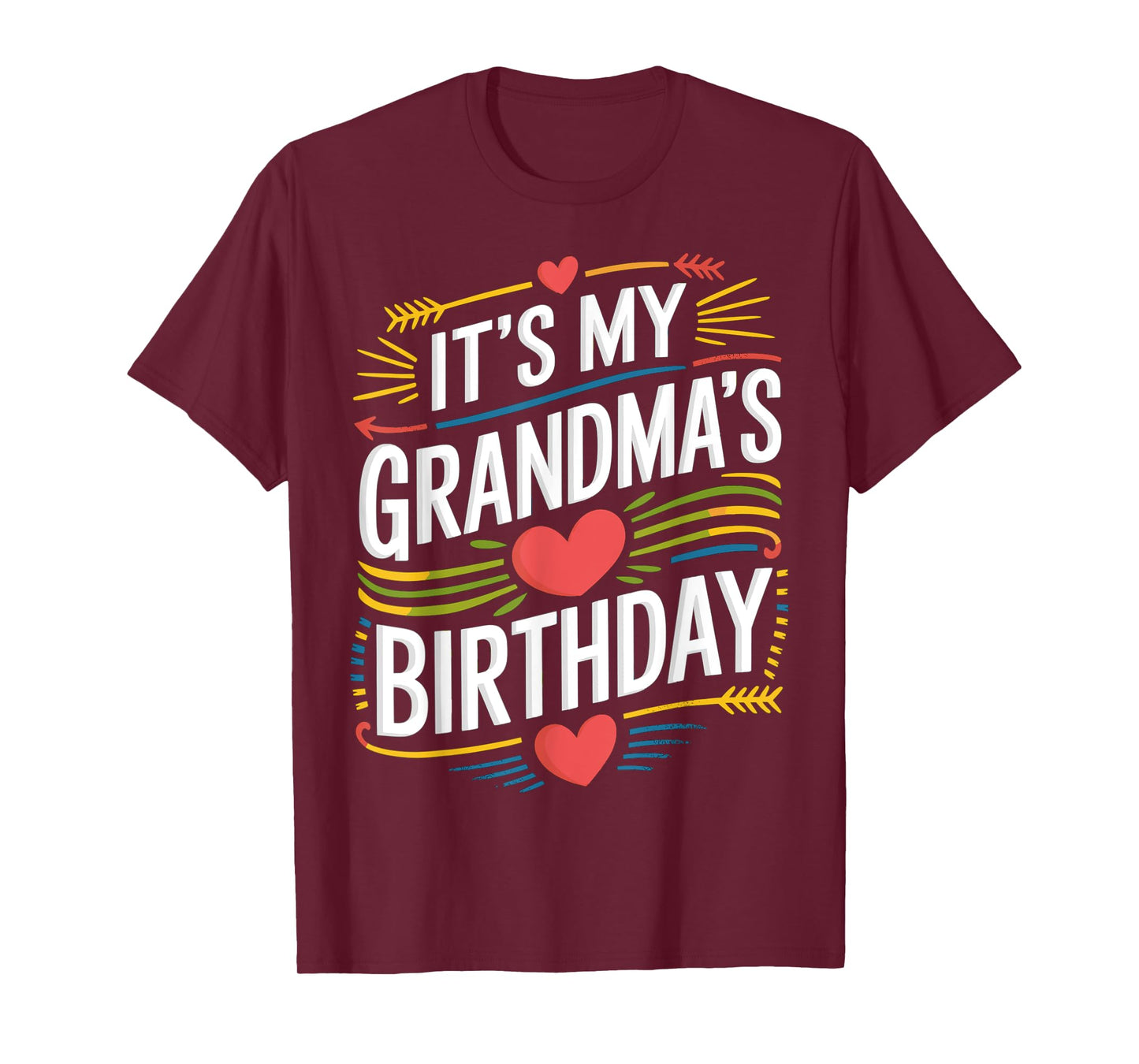 It's My grandma's Birthday Boho Nostalgia Design Women Kids T-Shirt
