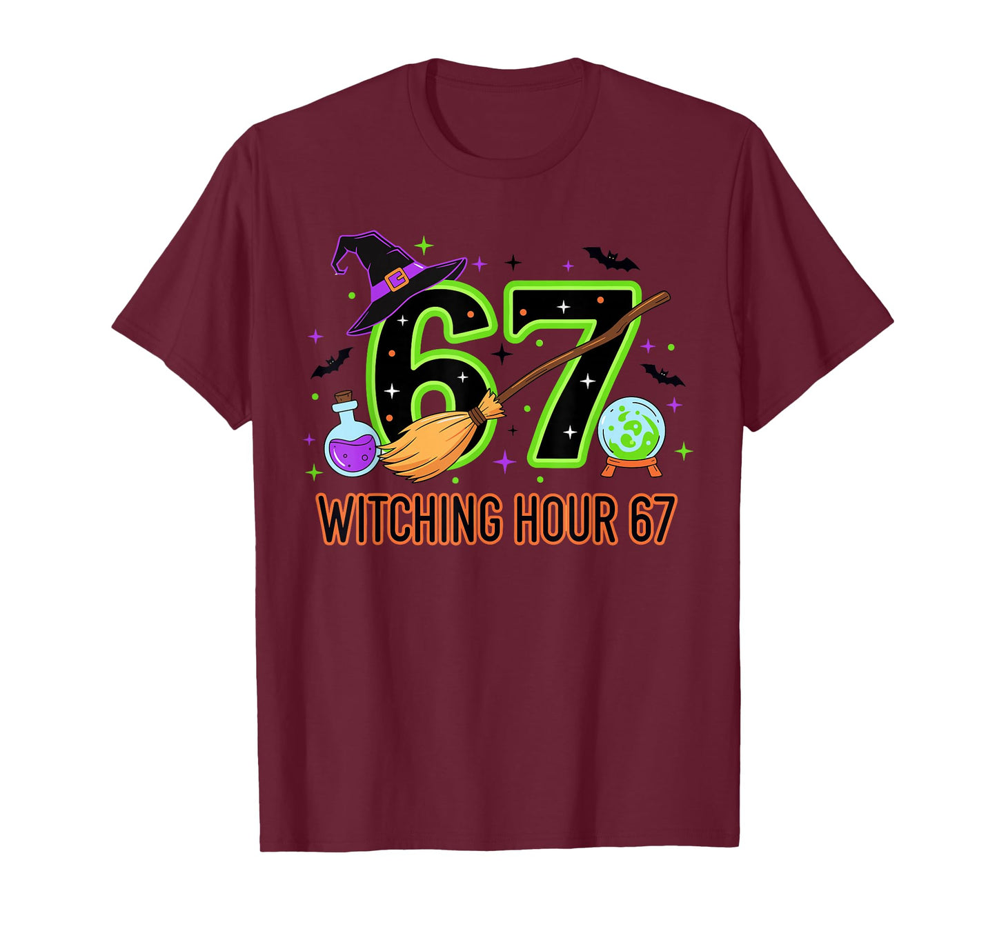 Witching Hour 67 Funny Spooky Halloween Magic T-Shirt