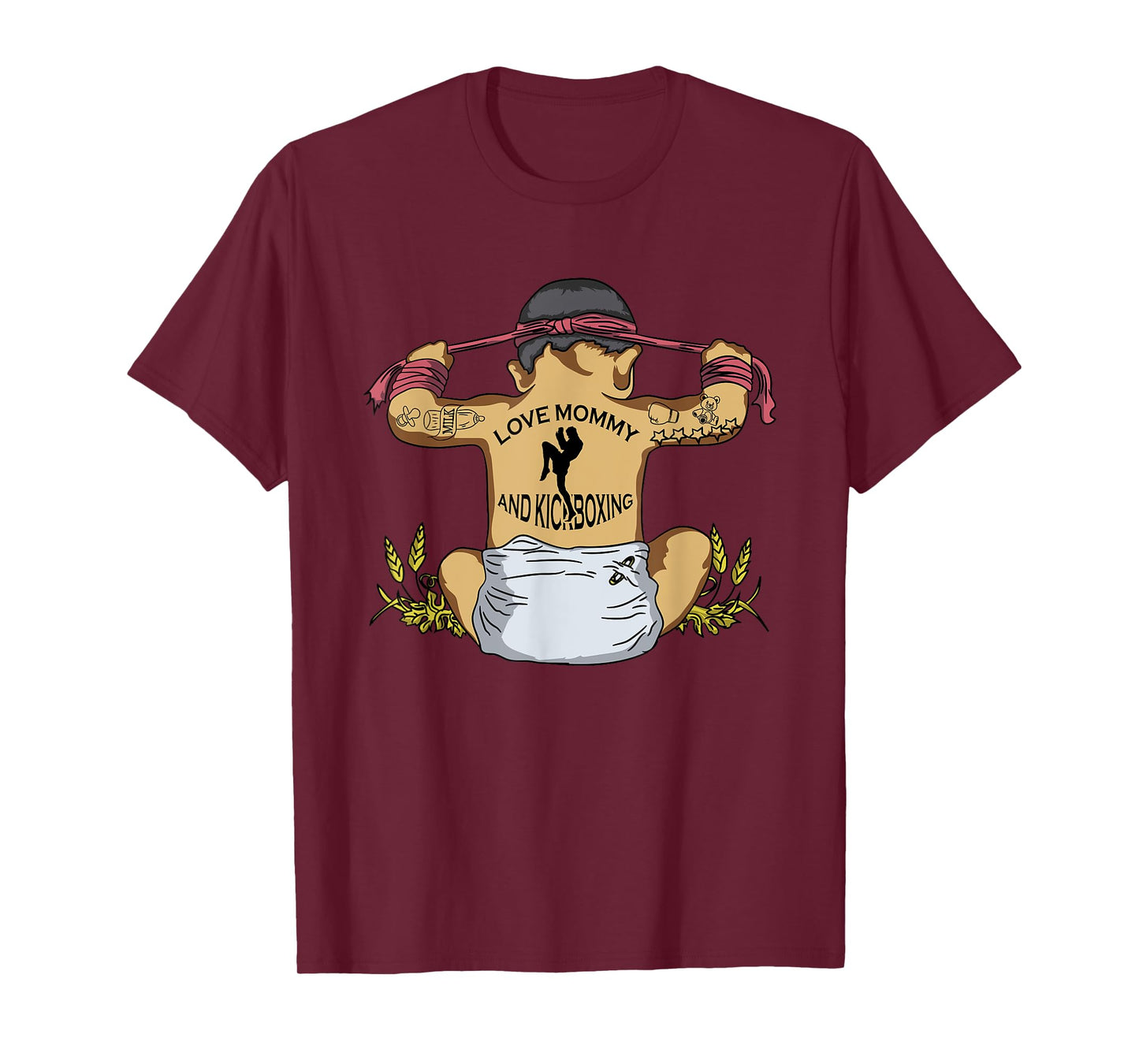 Kickboxing Muay Thai Training Fitness Baby Love Mommy Gift T-Shirt