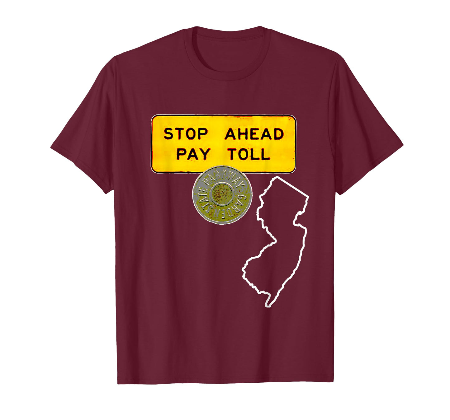 New Jersey Garden State Parkway Vintage Token Toll Sign T-Shirt