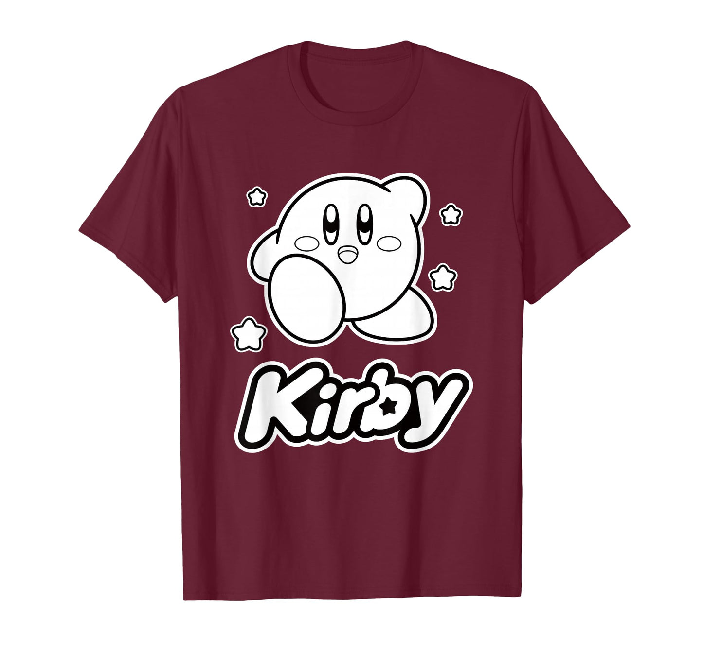 Kirby Stars Black & White Big Character Portrait T-Shirt