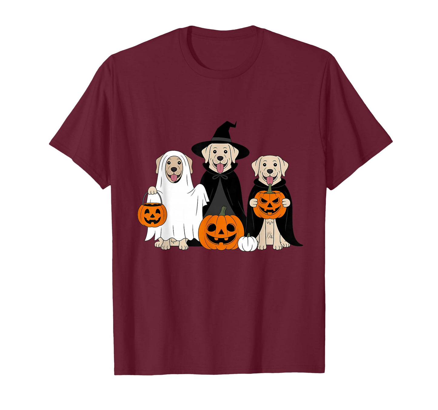 Cute Halloween Dogs with Pumpkins T-Shirt