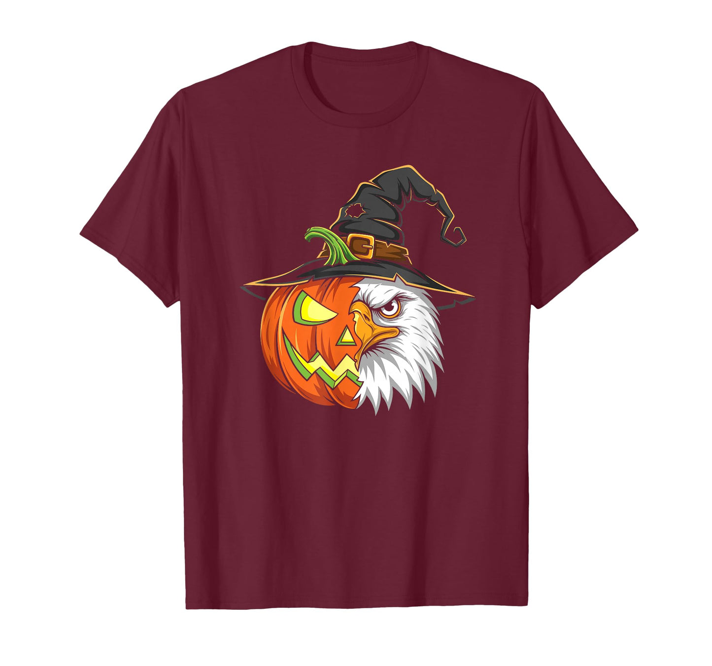 Eagle Pumpkin Jack O Lantern Halloween Kids Mens Womens T-Shirt