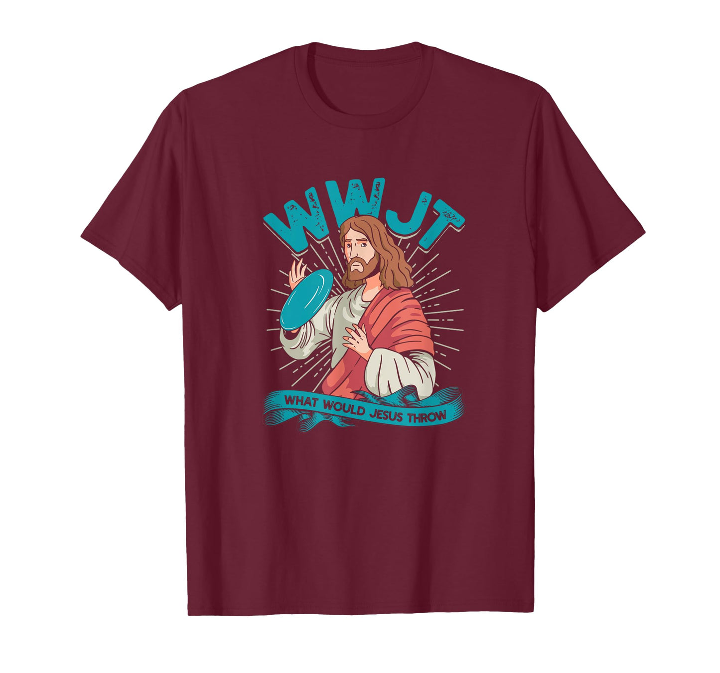 WWJT What would Jesus throw - Frisbee disc golf sport T-Shirt