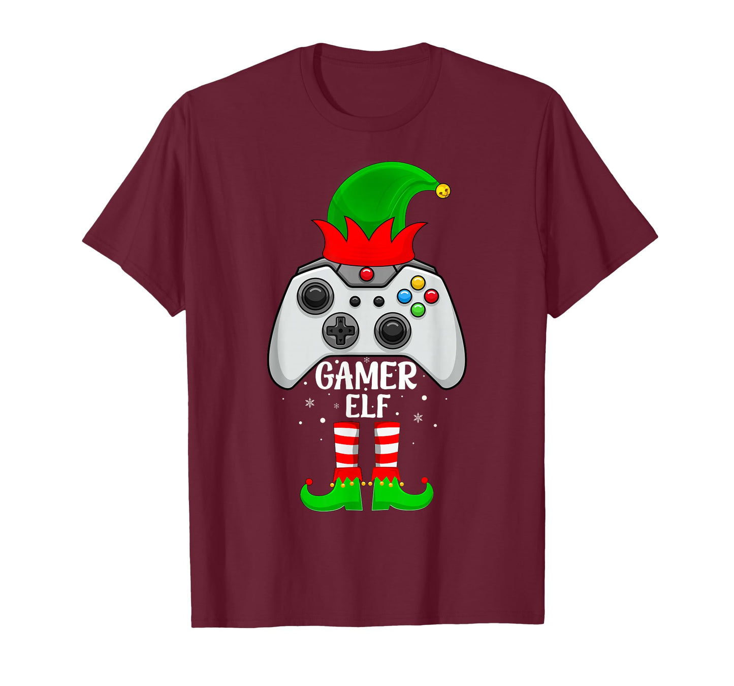 Gamer Elf Christmas Family Group Video Game Elf Squad Xmas T-Shirt