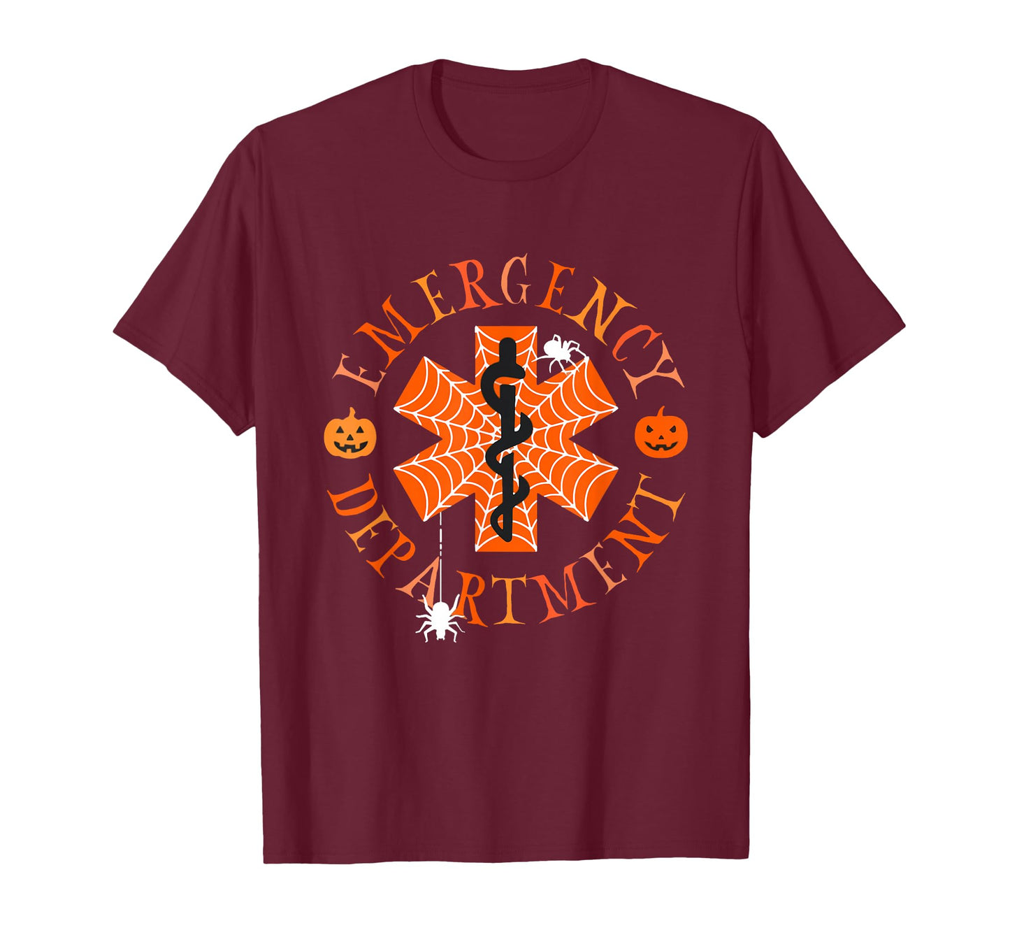 Spooky Nurse Emergency Department Emergency Room Halloween T-Shirt