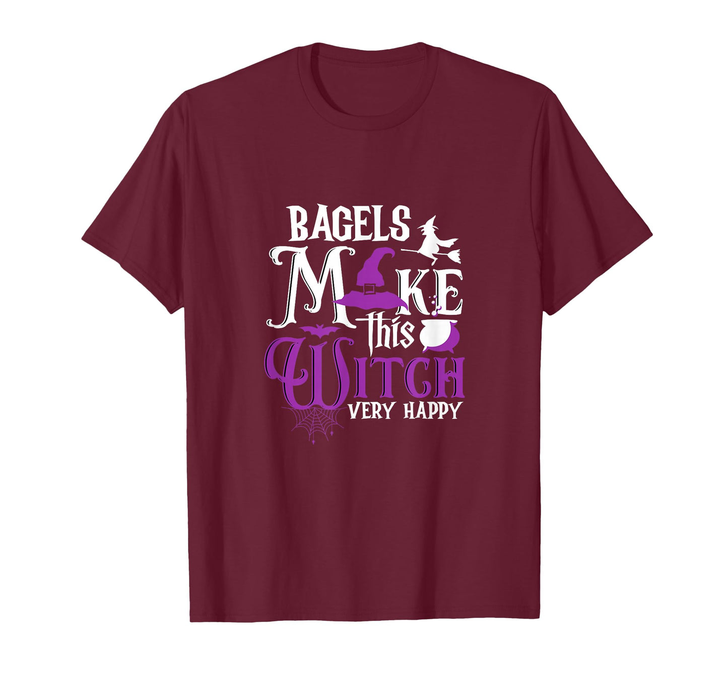 Funny Witch Bagels Lover Foodie Halloween Humor T-Shirt