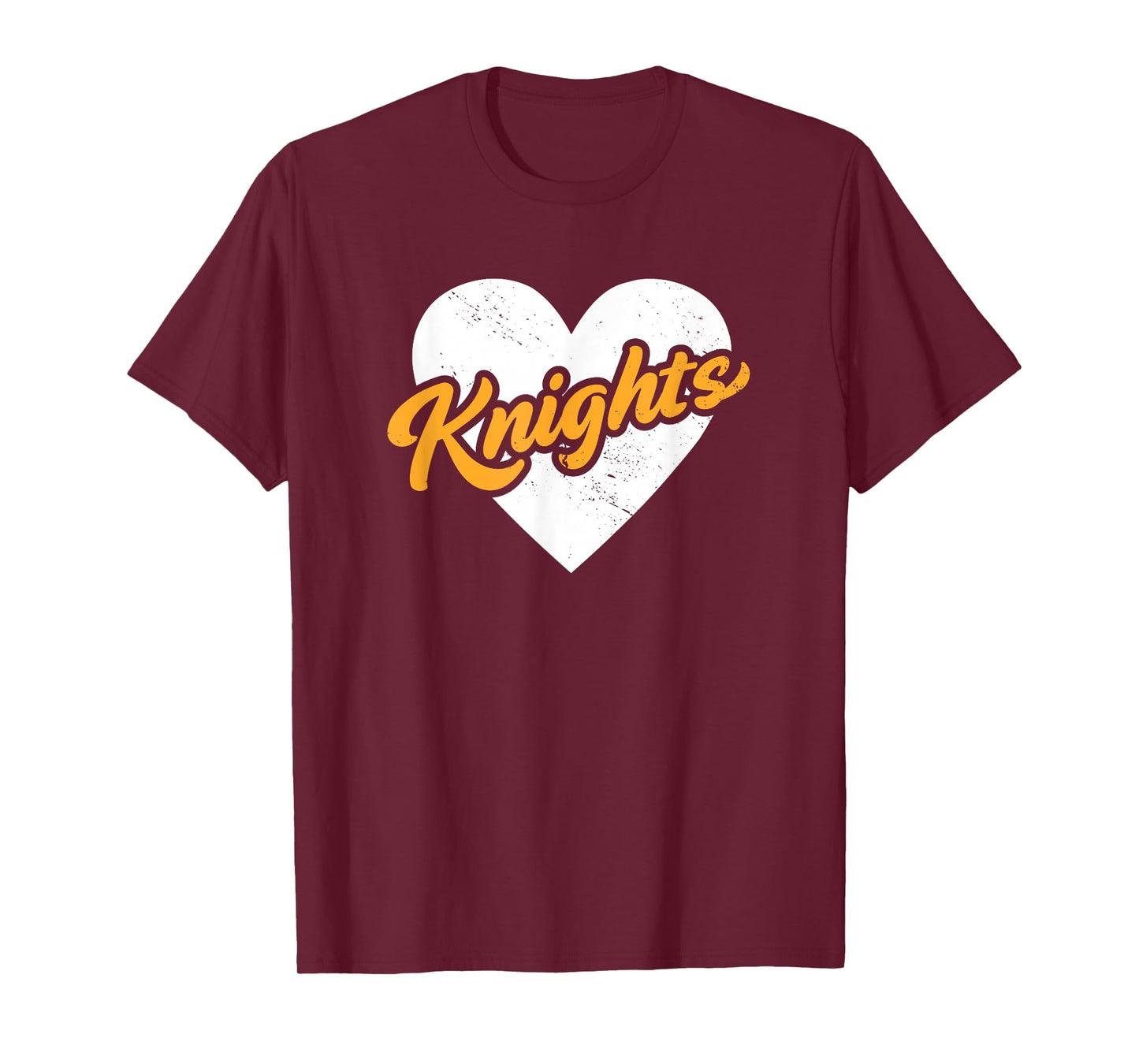 Vintage Knights High School Go Knights Pride Heart T-Shirt