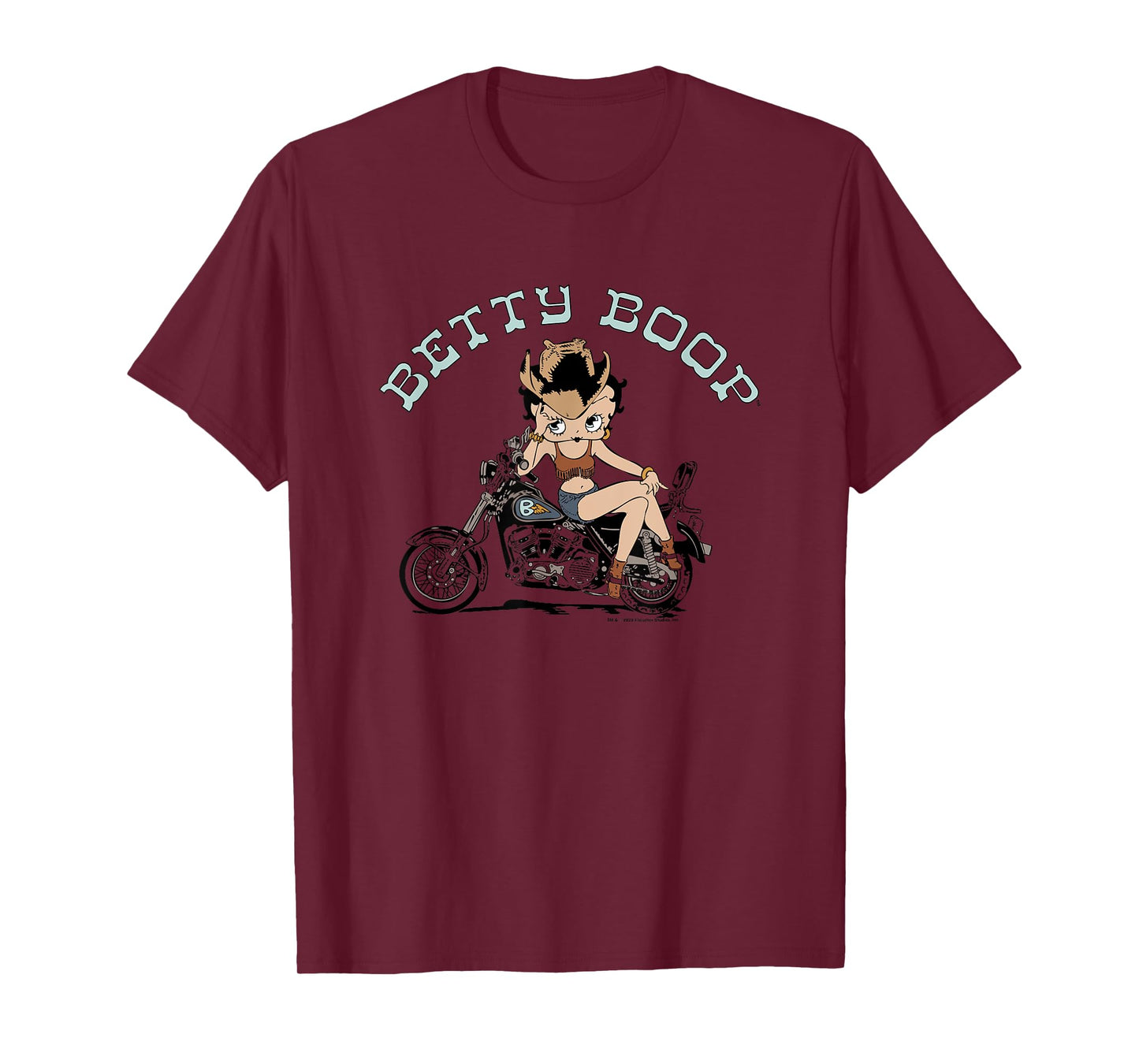 Betty Boop Western Sassy Vintage Biker Betty T-Shirt