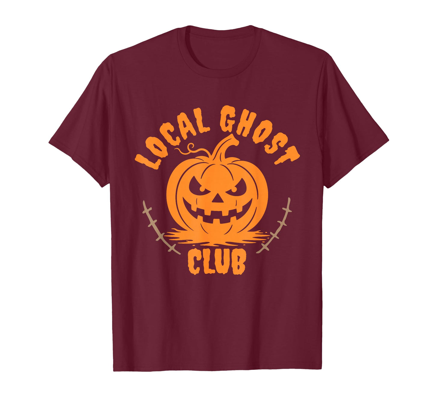 Local Ghost Club, Halloween Vibe, Pumpkin T-Shirt