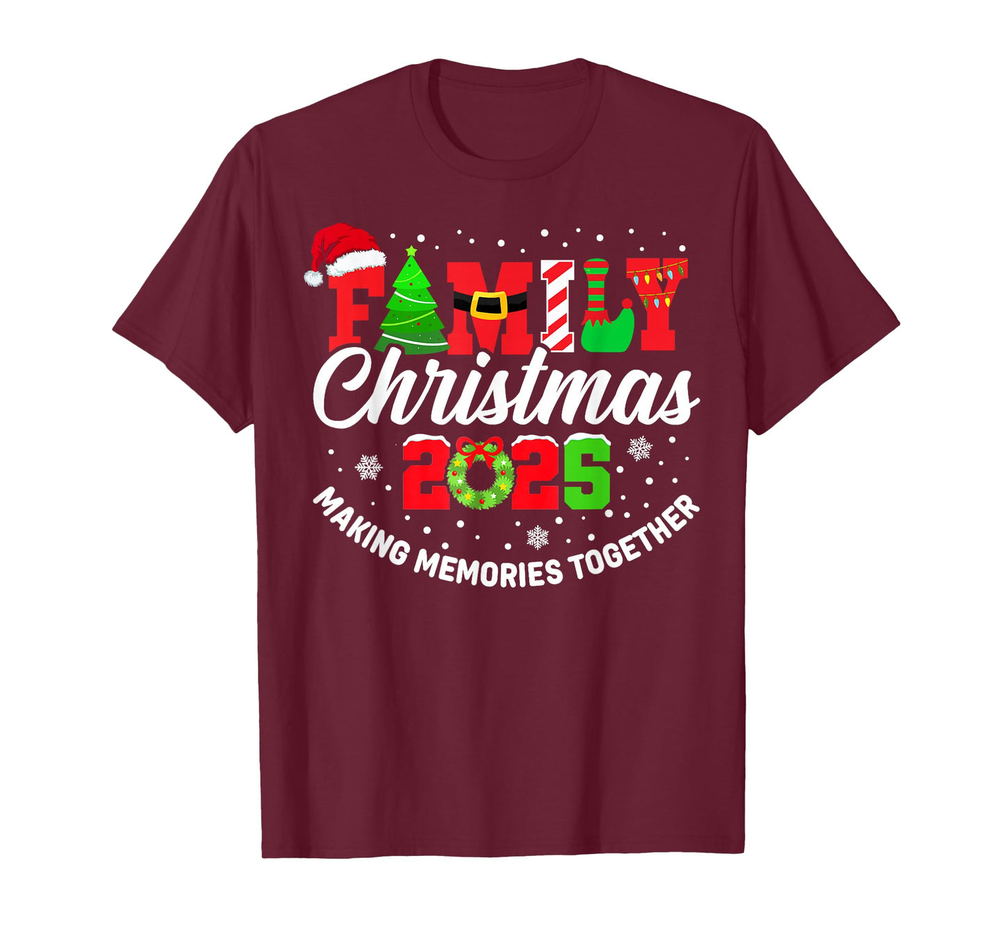 Family Christmas 2025 Matching Tee Xmas Santa Pjs Pajamas T-Shirt
